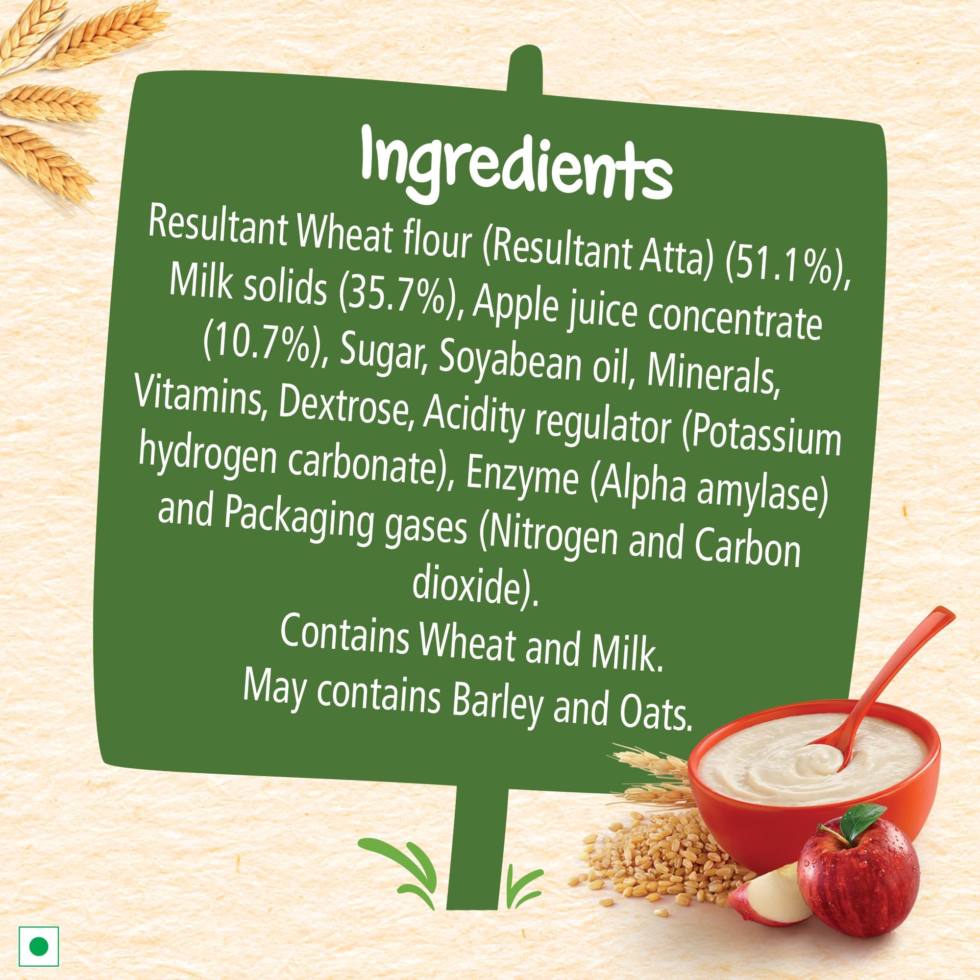 Nestle Cerelac Baby Cereal with Milk , Wheat Apple ,Stage 1, From 6 to 24 Months , Source of Iron & Protein , 300g – view 3