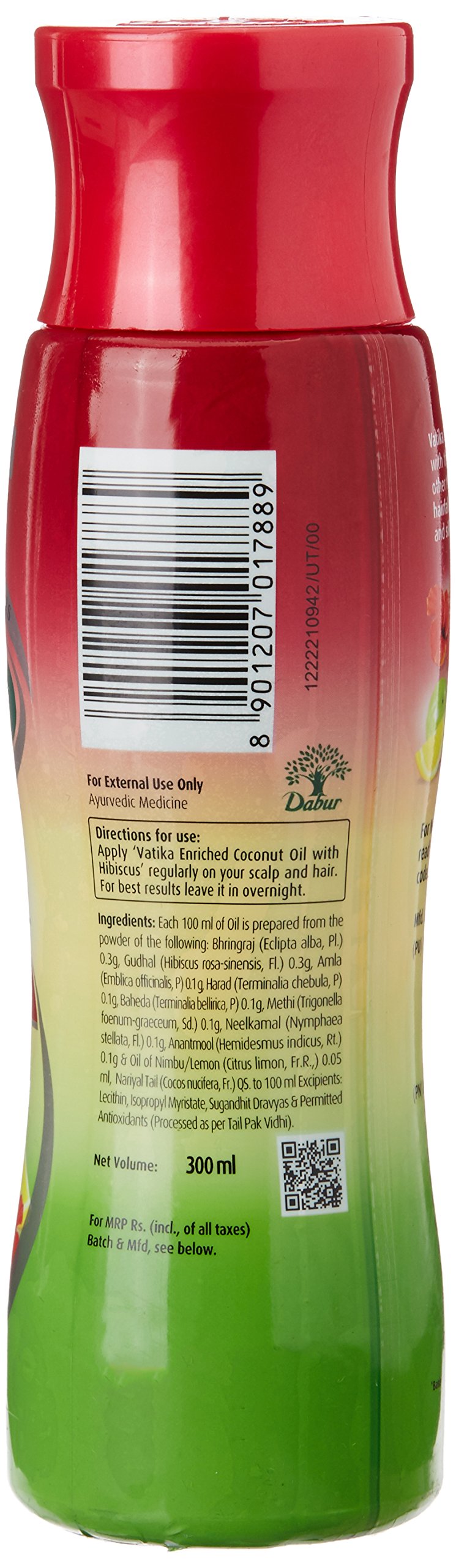 Dabur Vatika Enriched Coconut Hair Oil with Hibiscus - 300ml – view 2