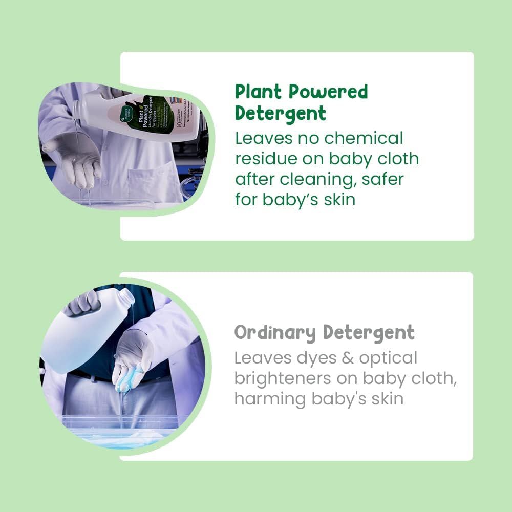 Mother Sparsh Baby Laundry Liquid Detergent- 500ml x 3 (Powered by Plants) with Bio-Enzymes and Eucalyptus Oil – view 4