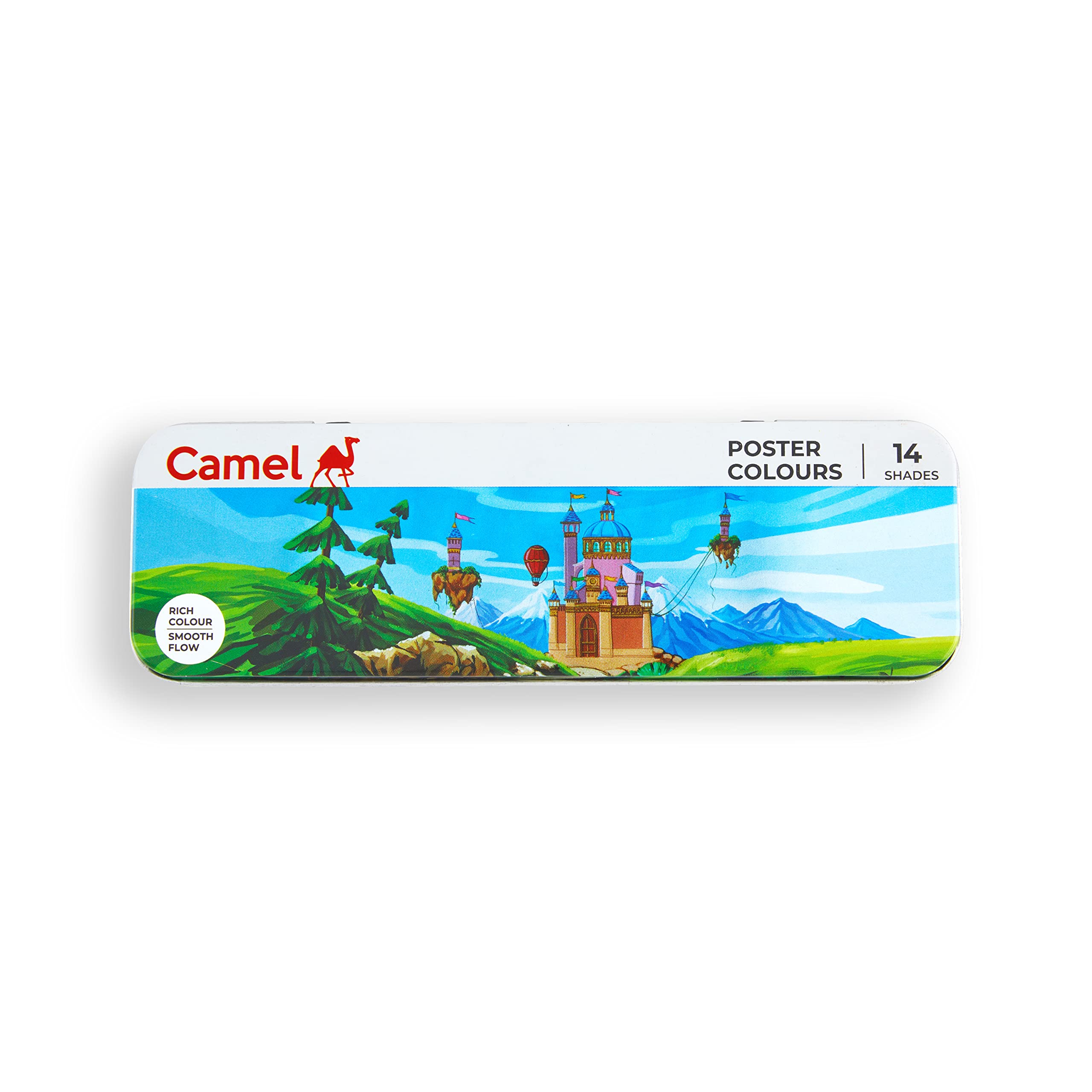 Tin box of Camel poster colors in 14 shades