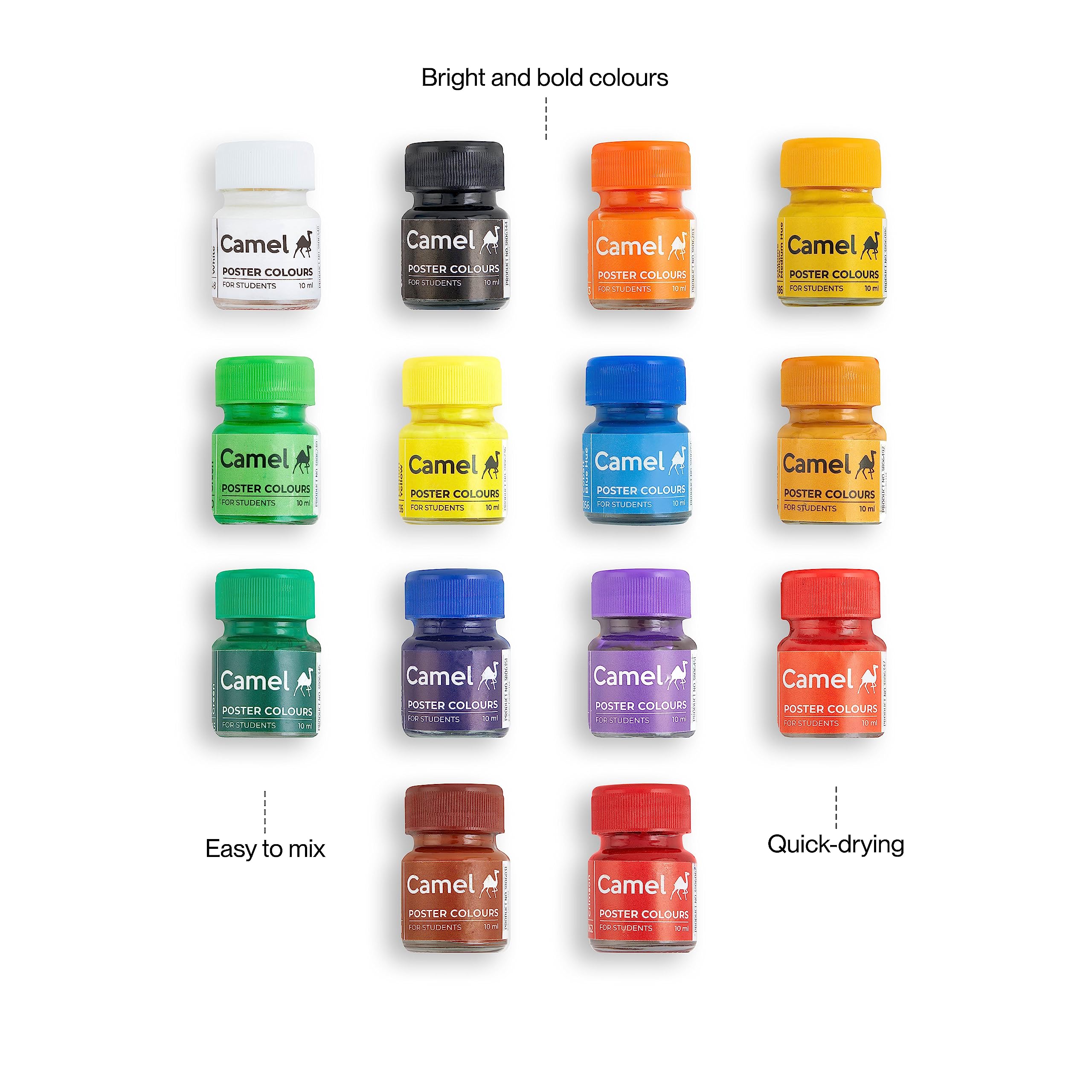 Camel Camlin Kokuyo Student Poster Color - 10ml Each, 14 Shades – view 5