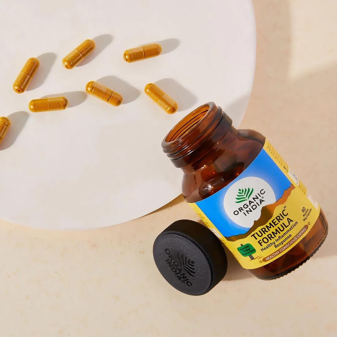 ORGANIC INDIA Turmeric Formula 60 Veg Capsules – view 2