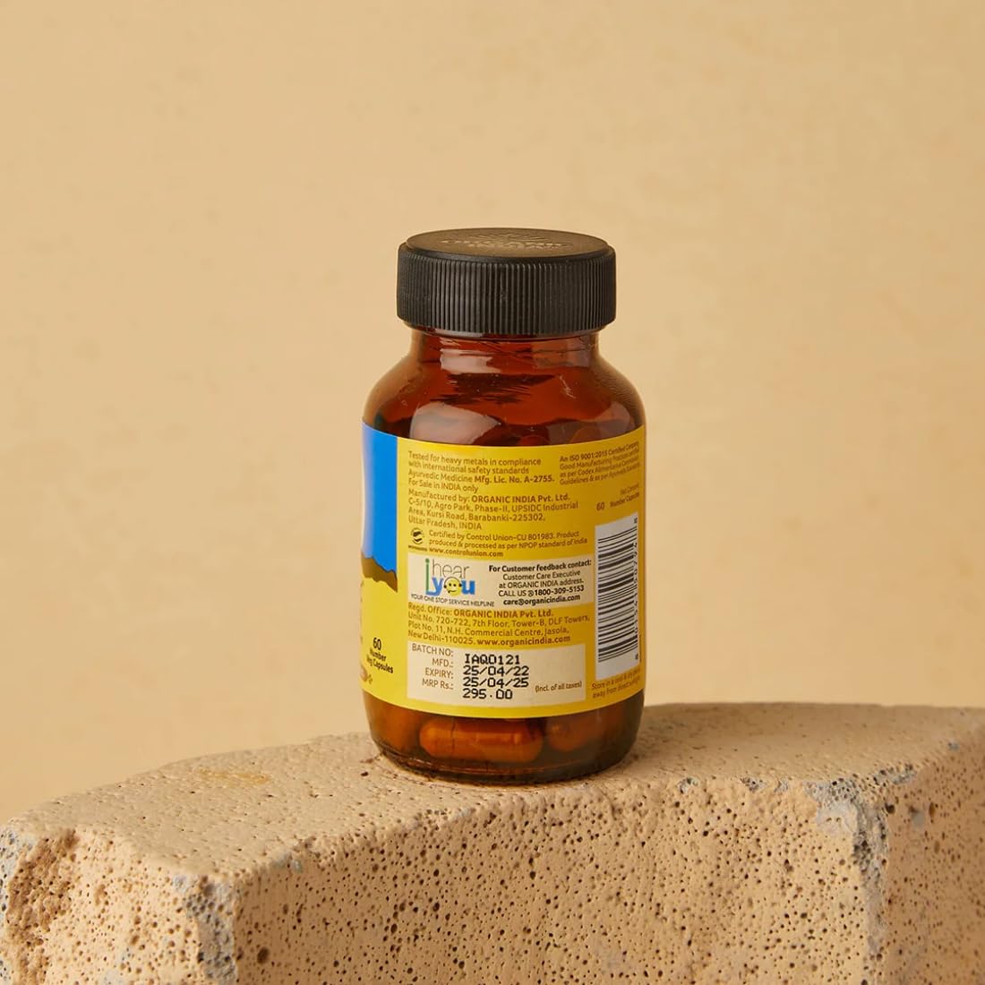 ORGANIC INDIA Turmeric Formula 60 Veg Capsules – view 4