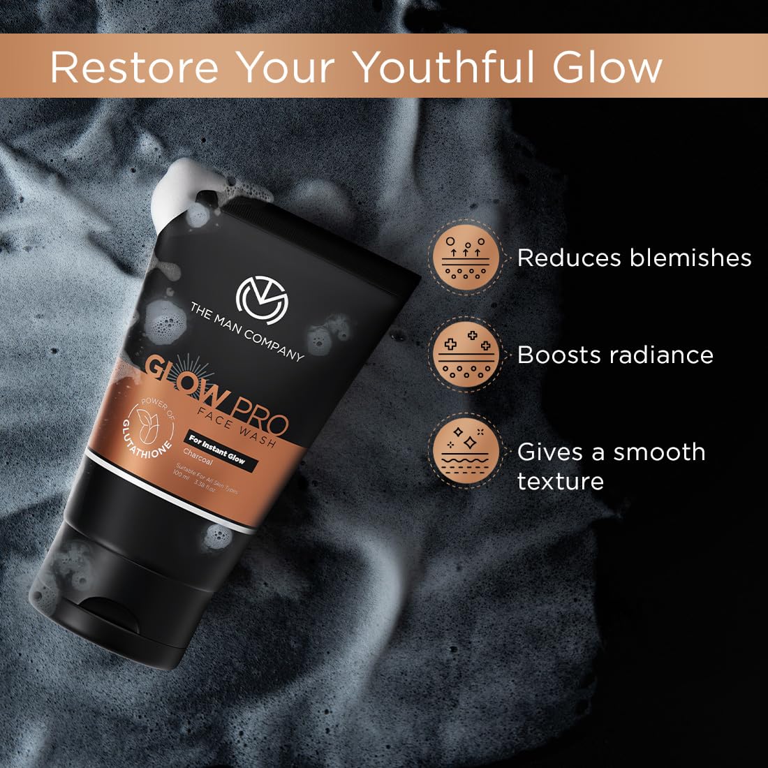 The Man Company Glow Pro Face Wash for Man - 100ml – view 3