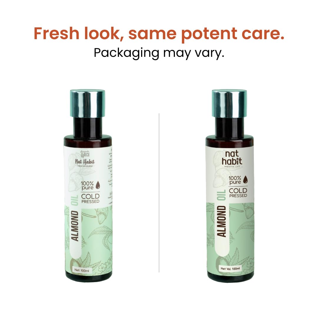 Nat Habit Cold Pressed Sweet Almond (Badam) Oil for Skin & Hair, High Grade Sweet Almond, 100ml – view 2