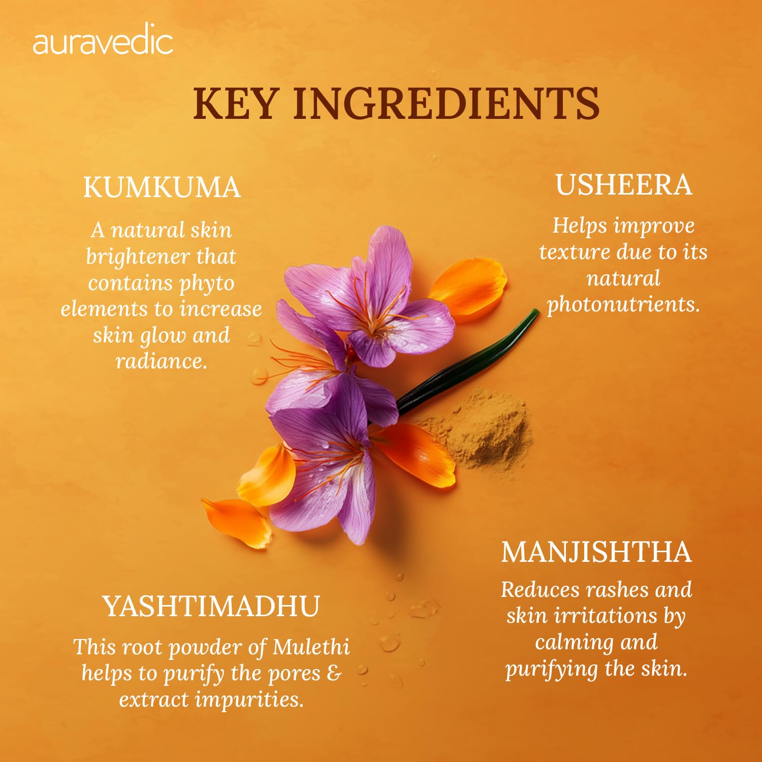 Auravedic Kumkumadhi Face Mask Kumkumadi Tailam Detan Pack Skin Brightening Tan Removal Face Pack For Women Men 100g Kumkumadi Oil Ubtan Detan Face Mask for women skin care brightening – view 7
