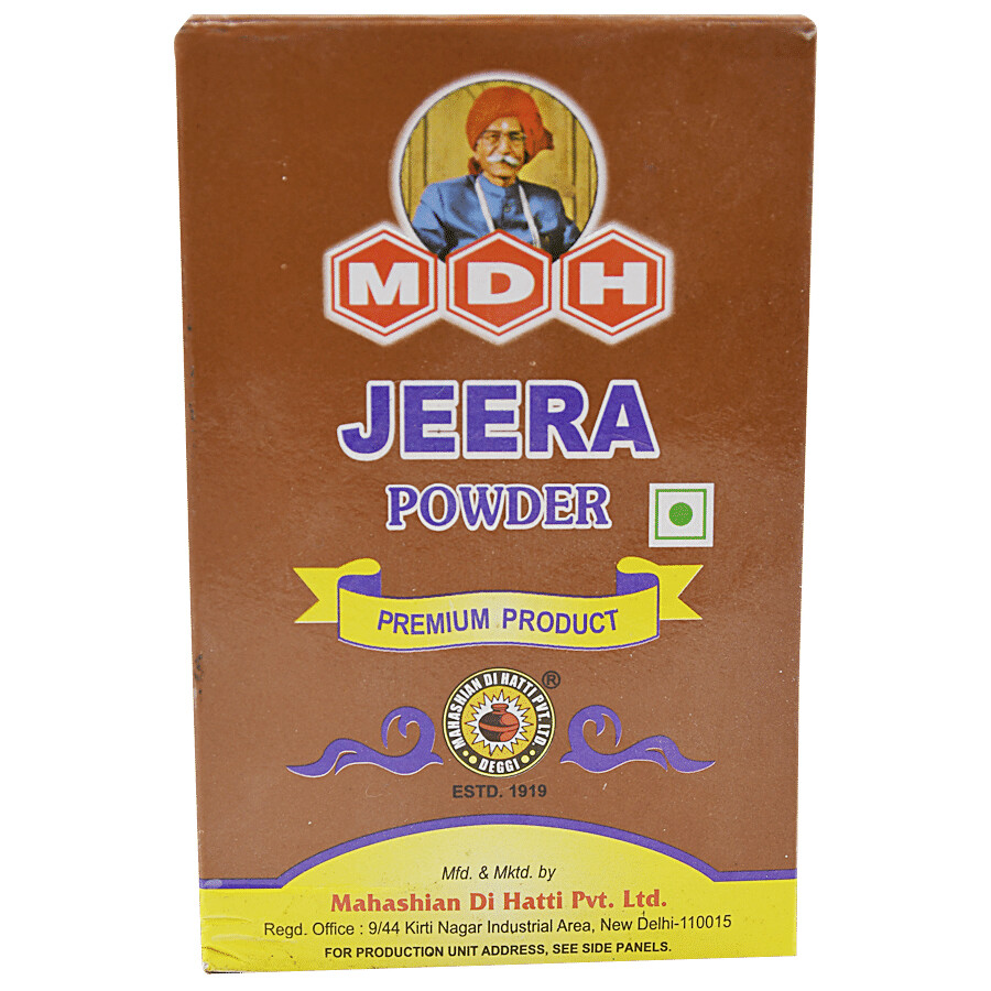 Front pack of MDH Jeera 100 g cumin spice