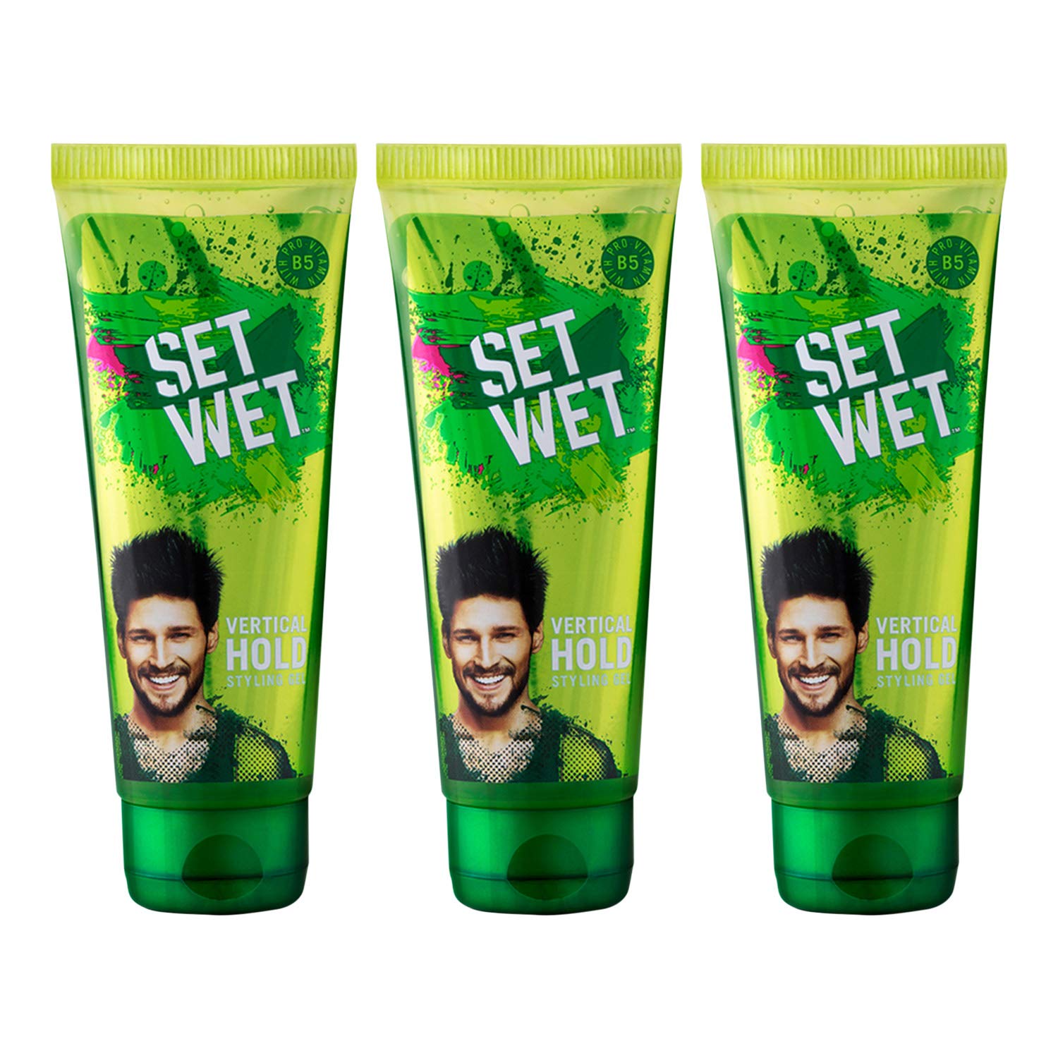 Set Wet strong hold hair gel three tube pack