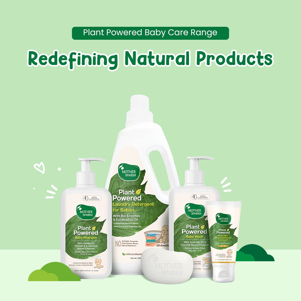 Mother Sparsh Plant Powered Baby Laundry Liquid Detergent With Bio - Enzymes and Eucalyptus Oil – view 7
