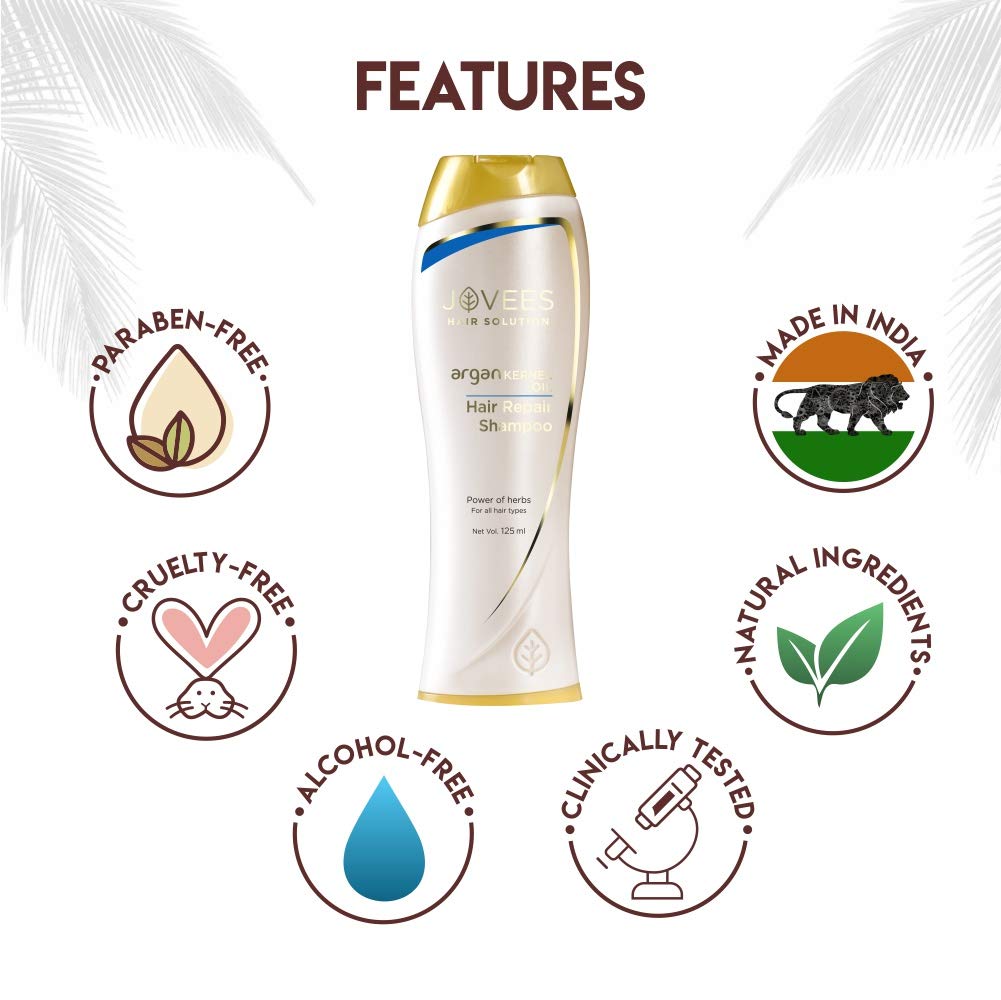 Jovees Herbal Argan Kernal Oil Hair Repair Shampoo For All Hair Types, 250 ml – view 3