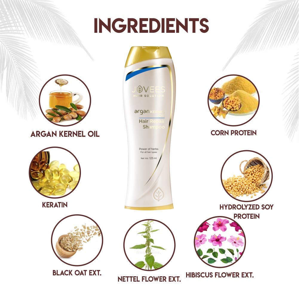 Jovees Herbal Argan Kernal Oil Hair Repair Shampoo For All Hair Types, 250 ml – view 4