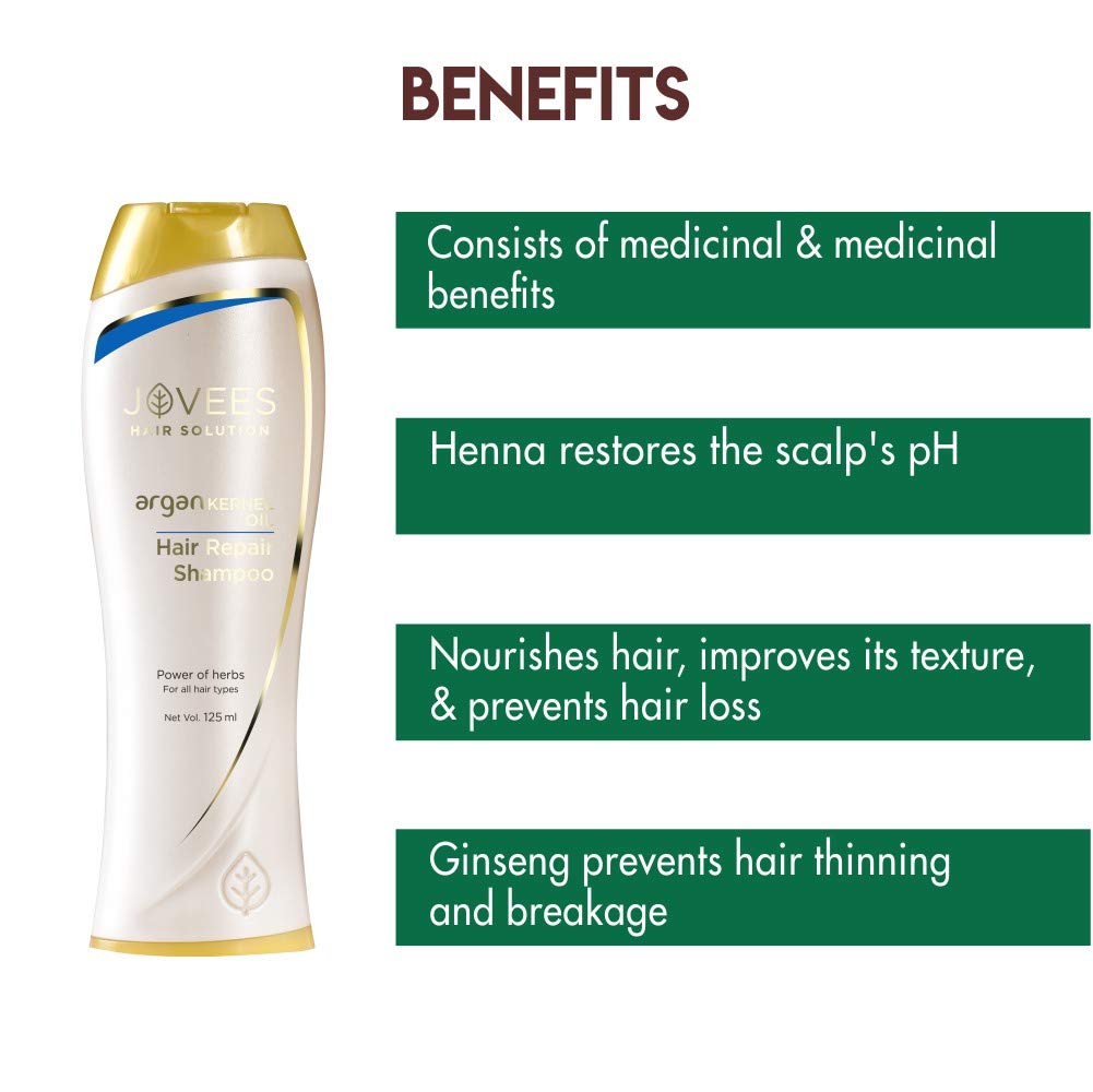 Jovees Herbal Argan Kernal Oil Hair Repair Shampoo For All Hair Types, 250 ml – view 5