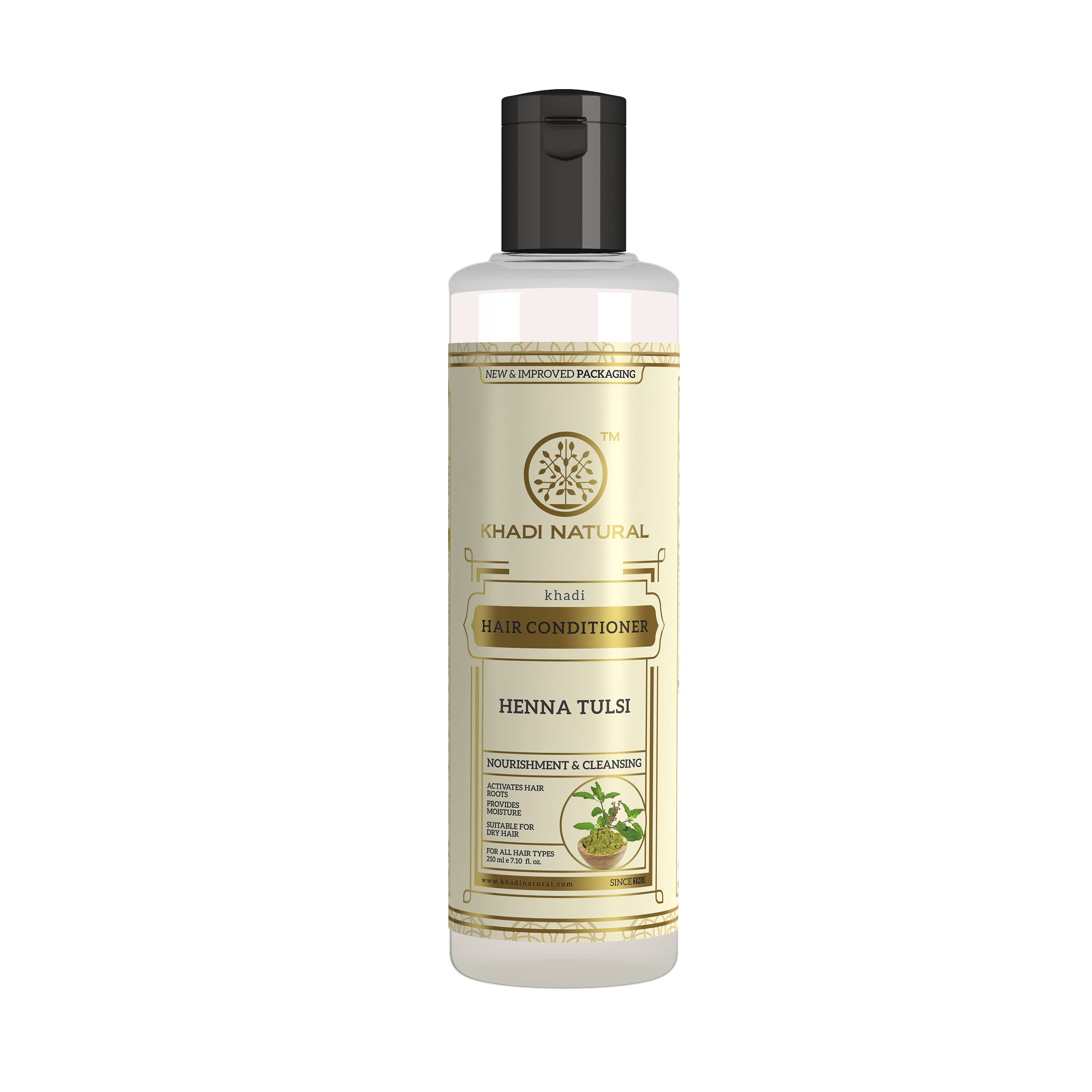 Khadi Natural Henna Tulsi Hair Conditioner bottle front view