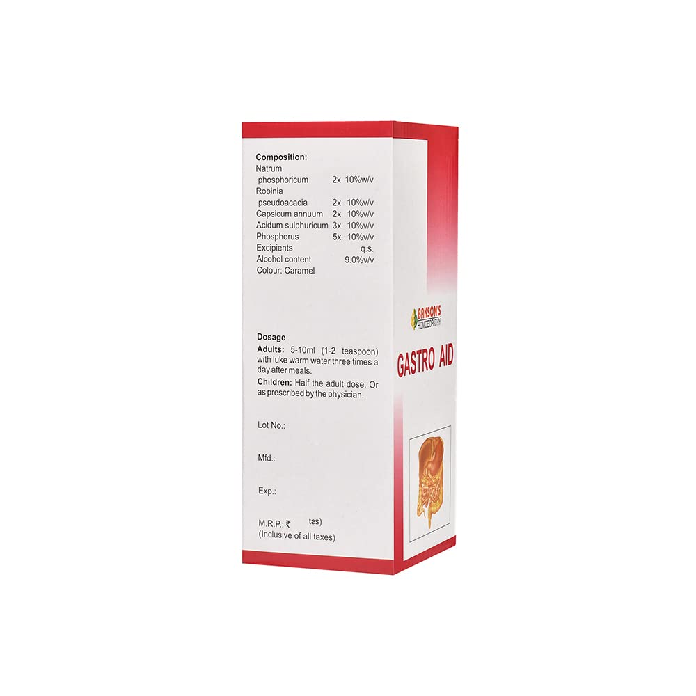 Dr. Bakshi's BAKSON'S HOMOEOPATHY Bakson's Homoeopathy Gastro Aid Syrup (200Ml) – view 3