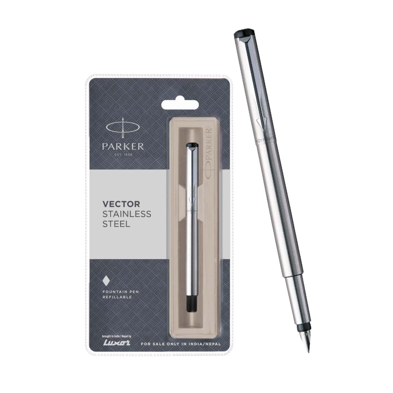 Parker Vector CT Fountain Pen, Stainless Steel – view 1