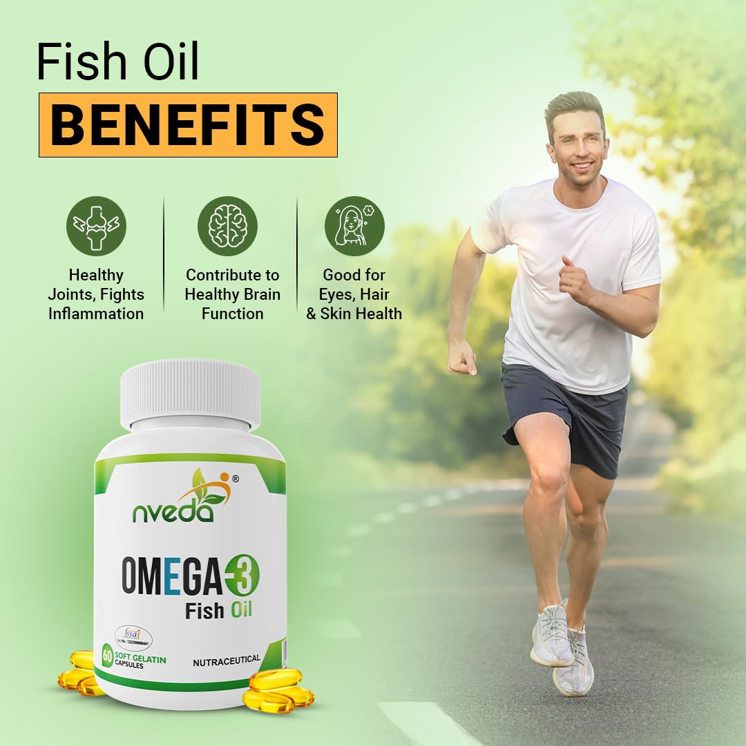 Nveda Omega 3 Fish Oil 1000mg with 180mg EPA & 120mg DHA – view 4