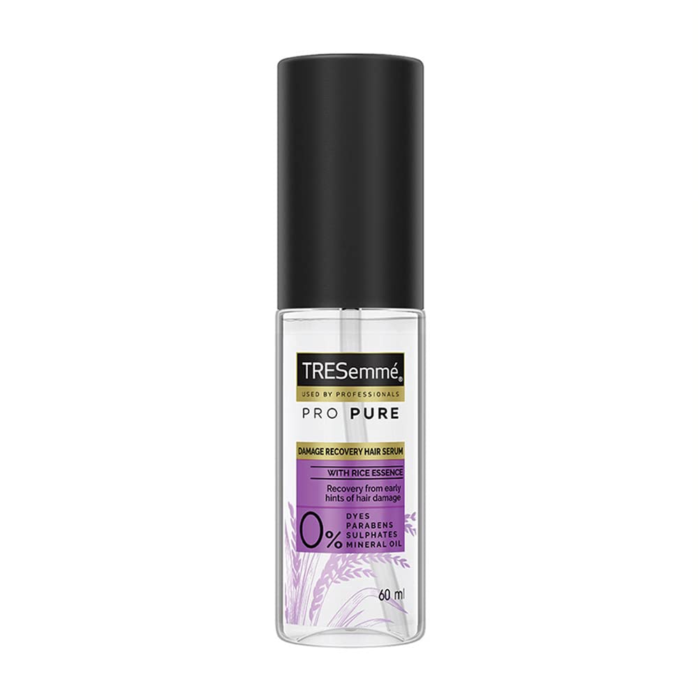 Front view of TRESemmé damage recovery hair serum 60 ml