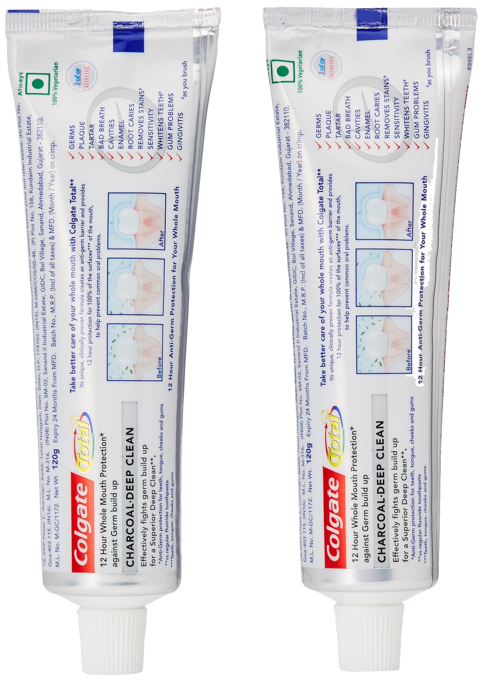 Colgate Total Charcoal Toothpaste Saver Pack - 2x120 g – view 2