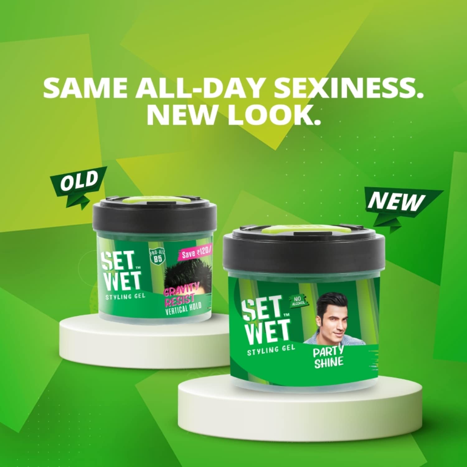 Set Wet Styling Hair Gel for Men - Party Shine, 250gm – view 2