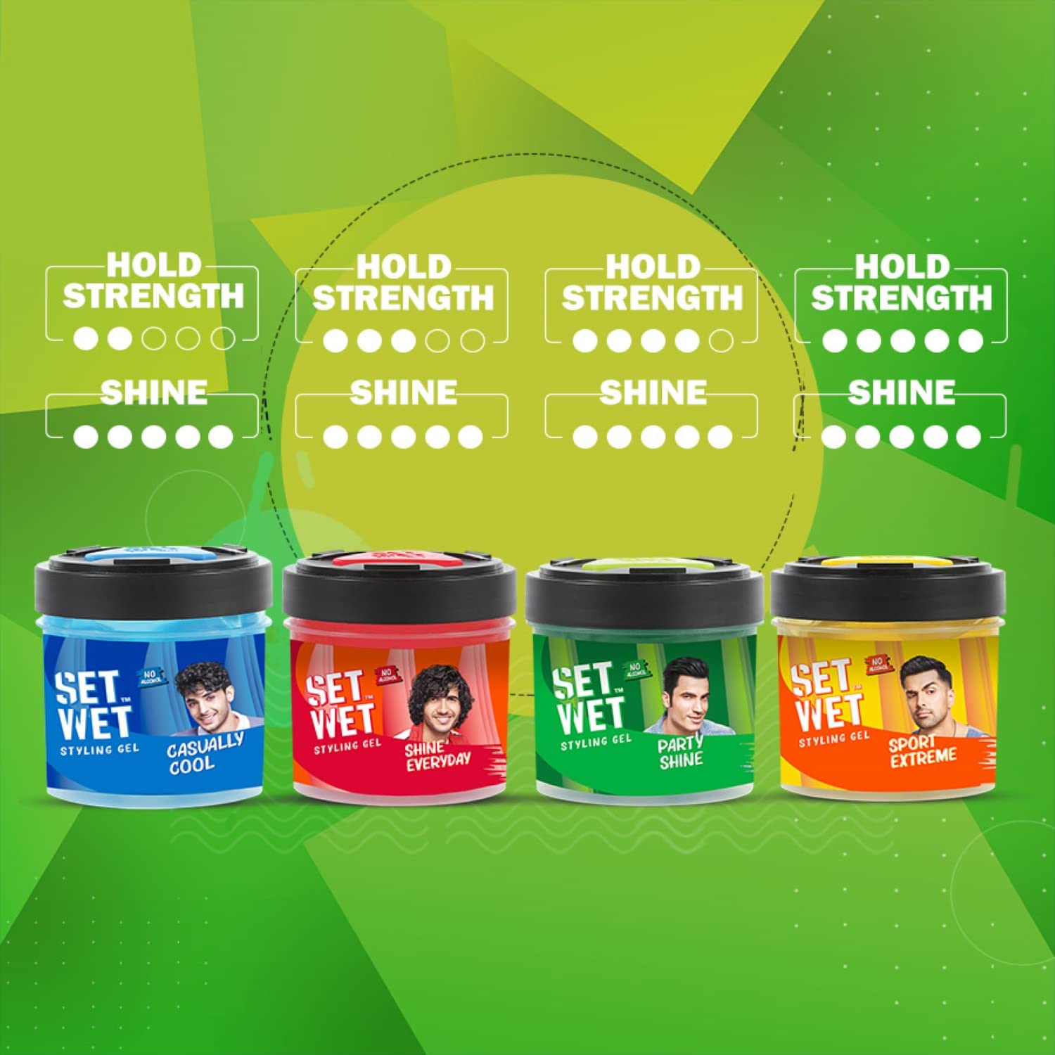 Set Wet Styling Hair Gel for Men - Party Shine, 250gm – view 8