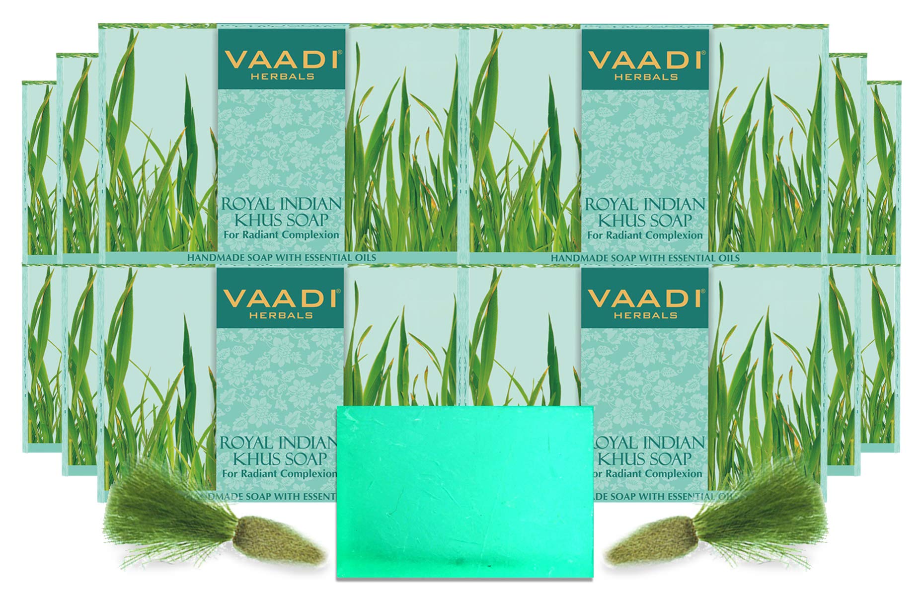 Vaadi Herbals khus soap pack of 12 olive scented bars
