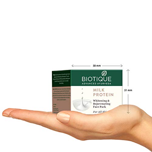 Biotique Milk Protein Instant Glow Brightening Face Pack For All Skin Types, 50gm – view 4