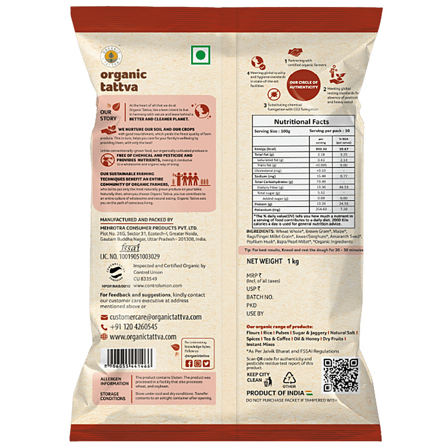 Organic Tattva Organic Multigrain Atta/Flour 1 kg – view 2