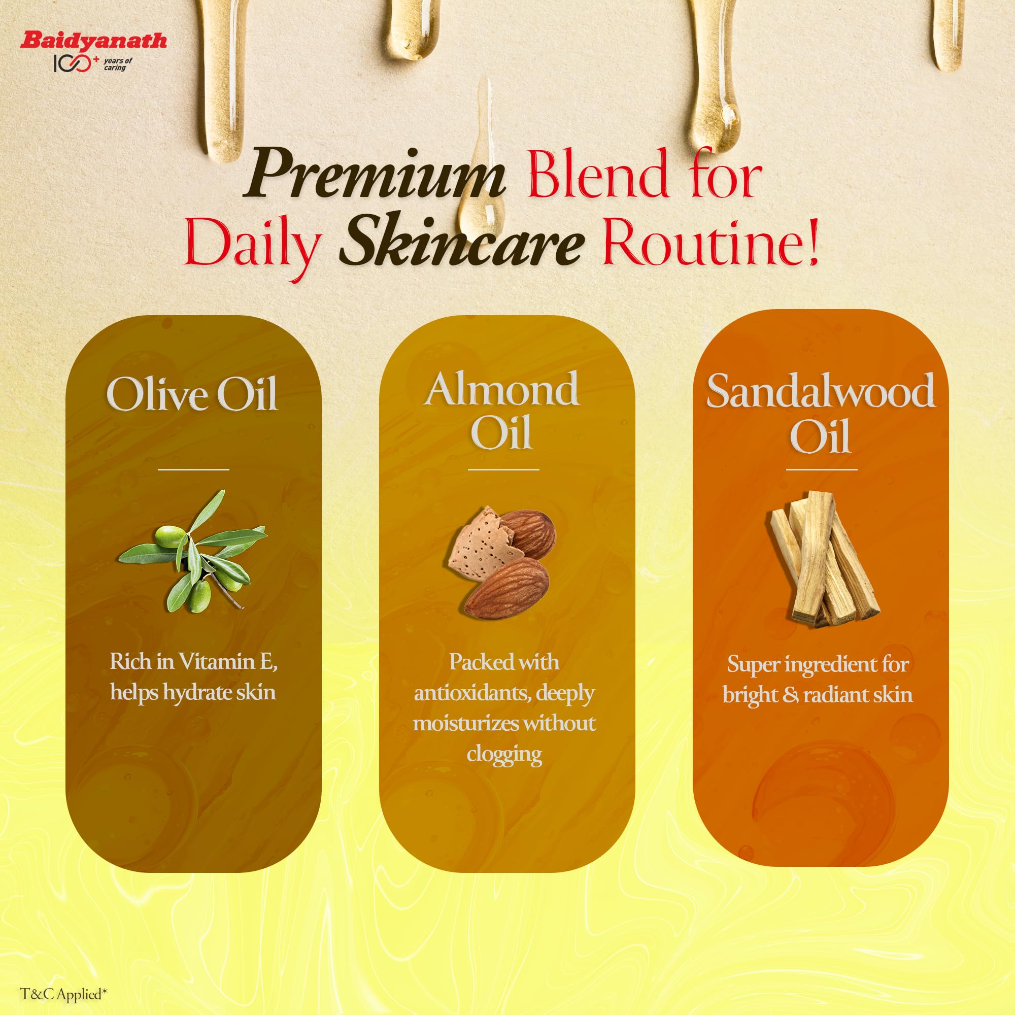 Baidyanath Asli Ayurved Oli Oil - Pure olive body oil with 2X more Real Italian Olives including Almonds and Sandalwood, more nourishment - 500 ml – view 6