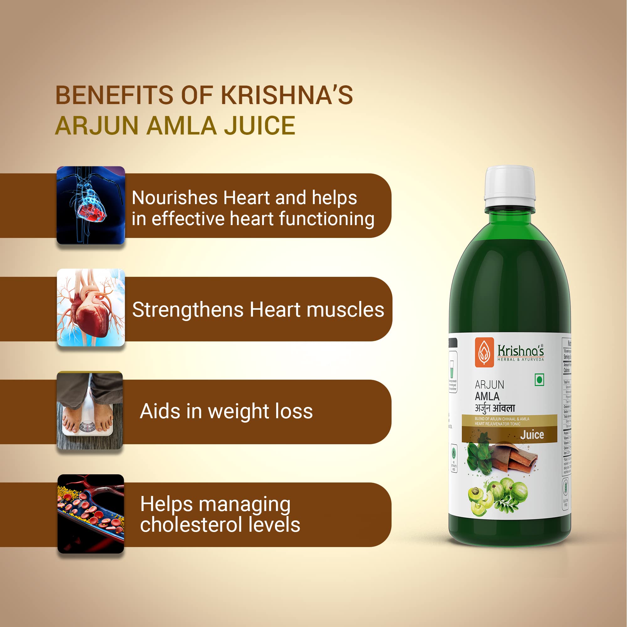 Krishna's Arjun Amla Juice - 500 ml (Pack of 1) – view 4