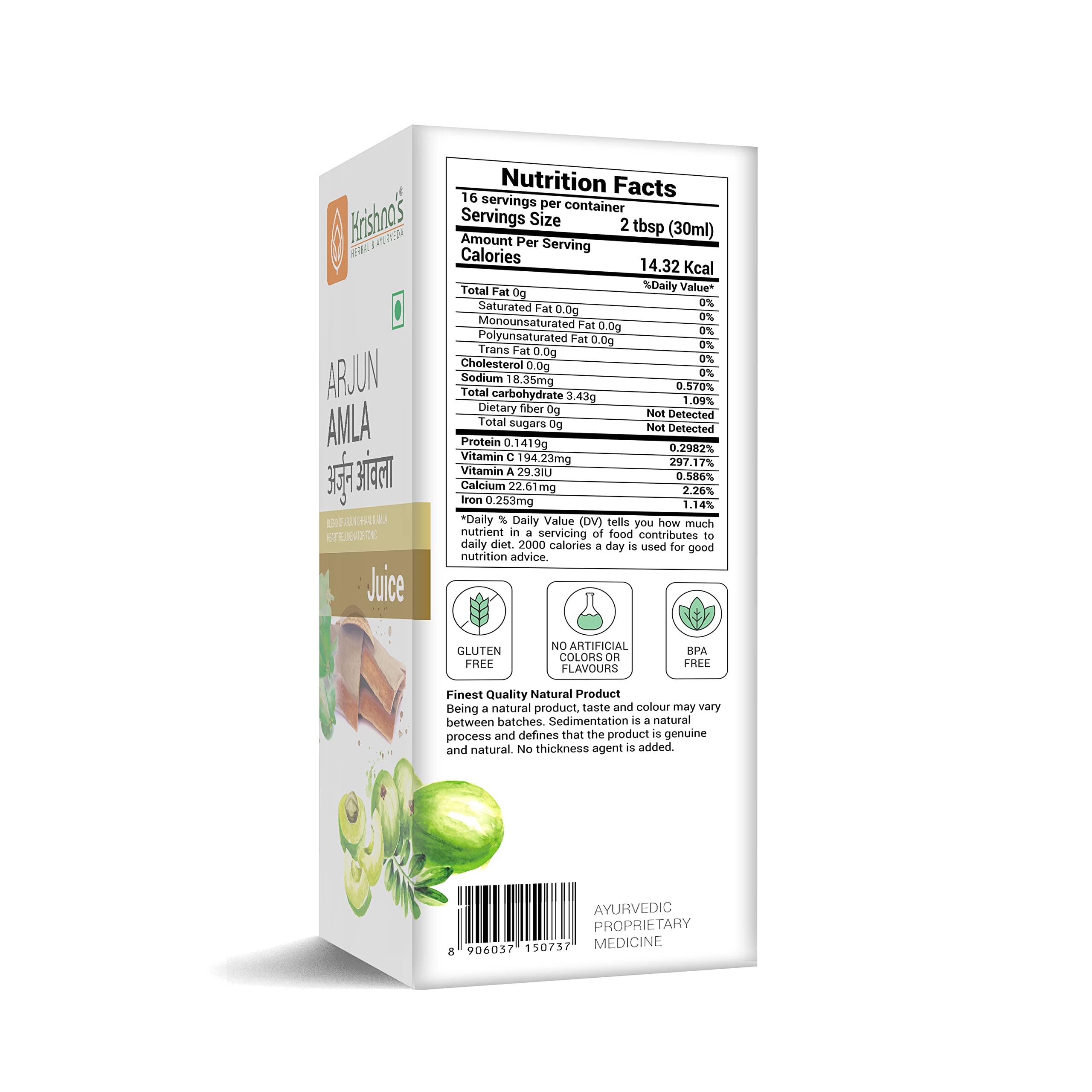 Krishna's Arjun Amla Juice - 500 ml (Pack of 1) – view 8
