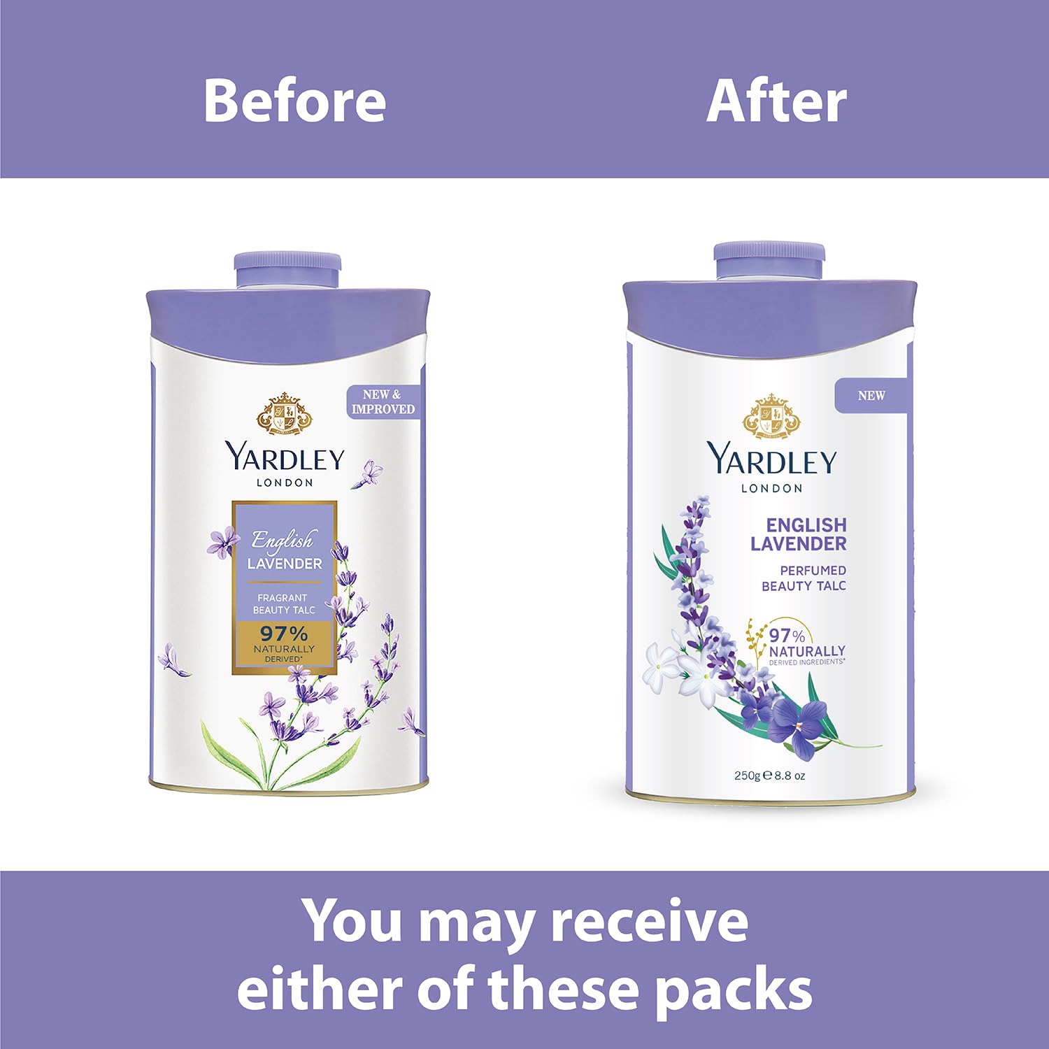 Yardley London English Lavender Perfumed Talc for Women, 250g – view 3