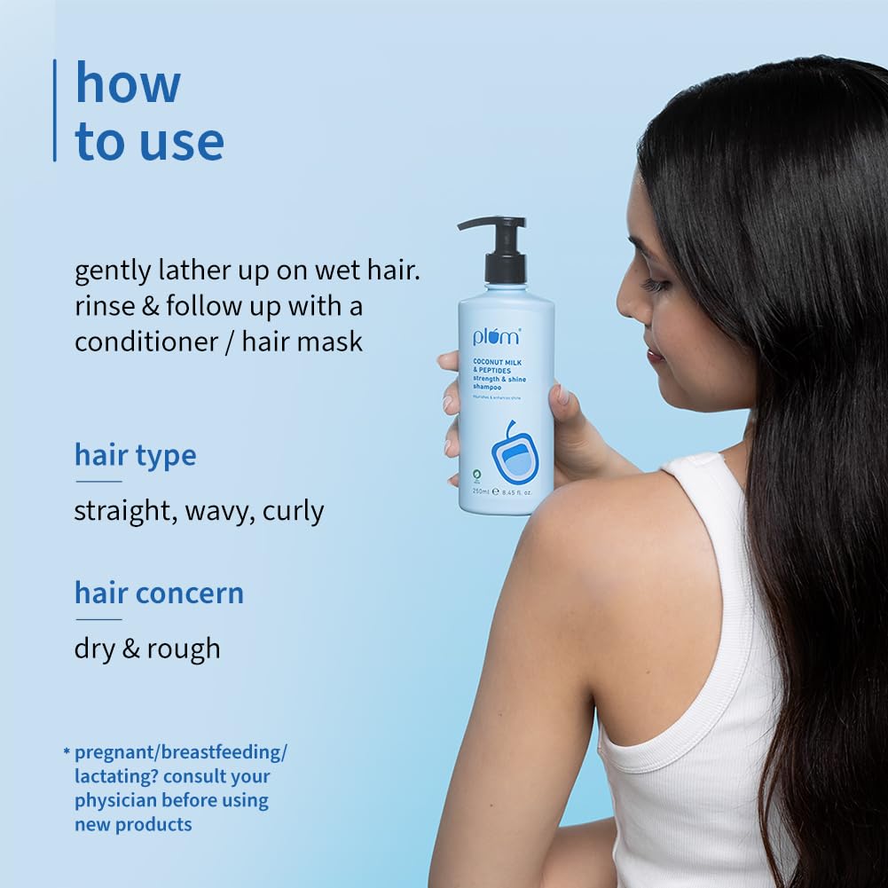Plum Coconut Milk & Peptides Shampoo 250ml & Conditioner 175g Combo for Dry & Frizzy Hair – view 6