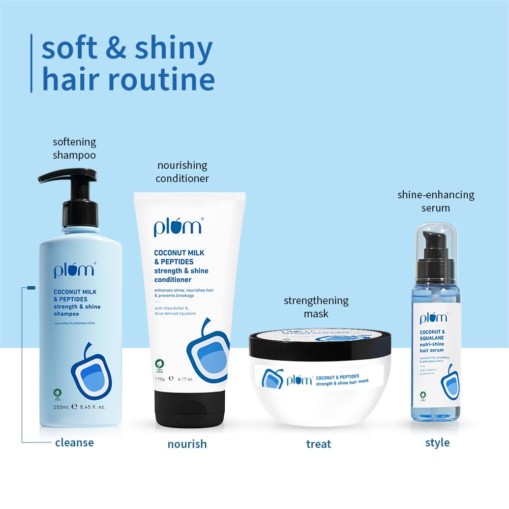 Plum Coconut Milk & Peptides Shampoo 250ml & Conditioner 175g Combo for Dry & Frizzy Hair – view 8