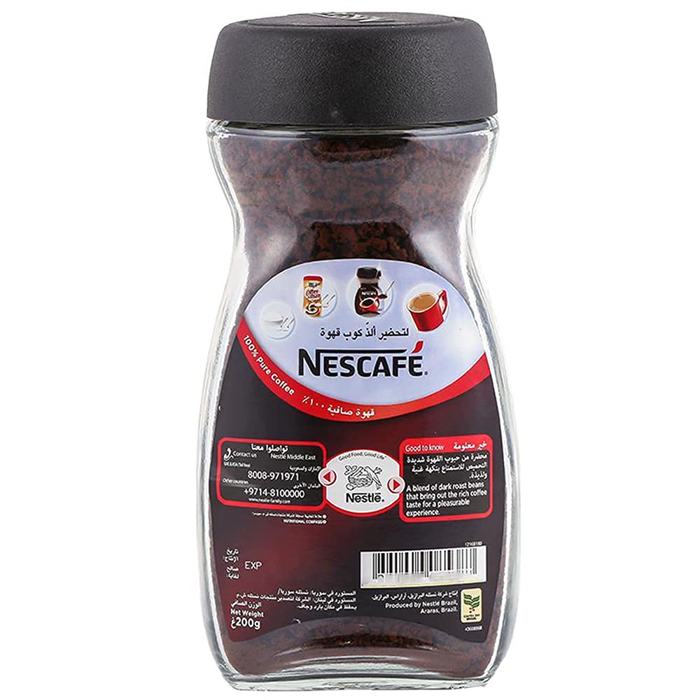 Nescafe Classic Instant Ground Coffee Glass Bottle, 7.05 Oz / 200 G – view 3