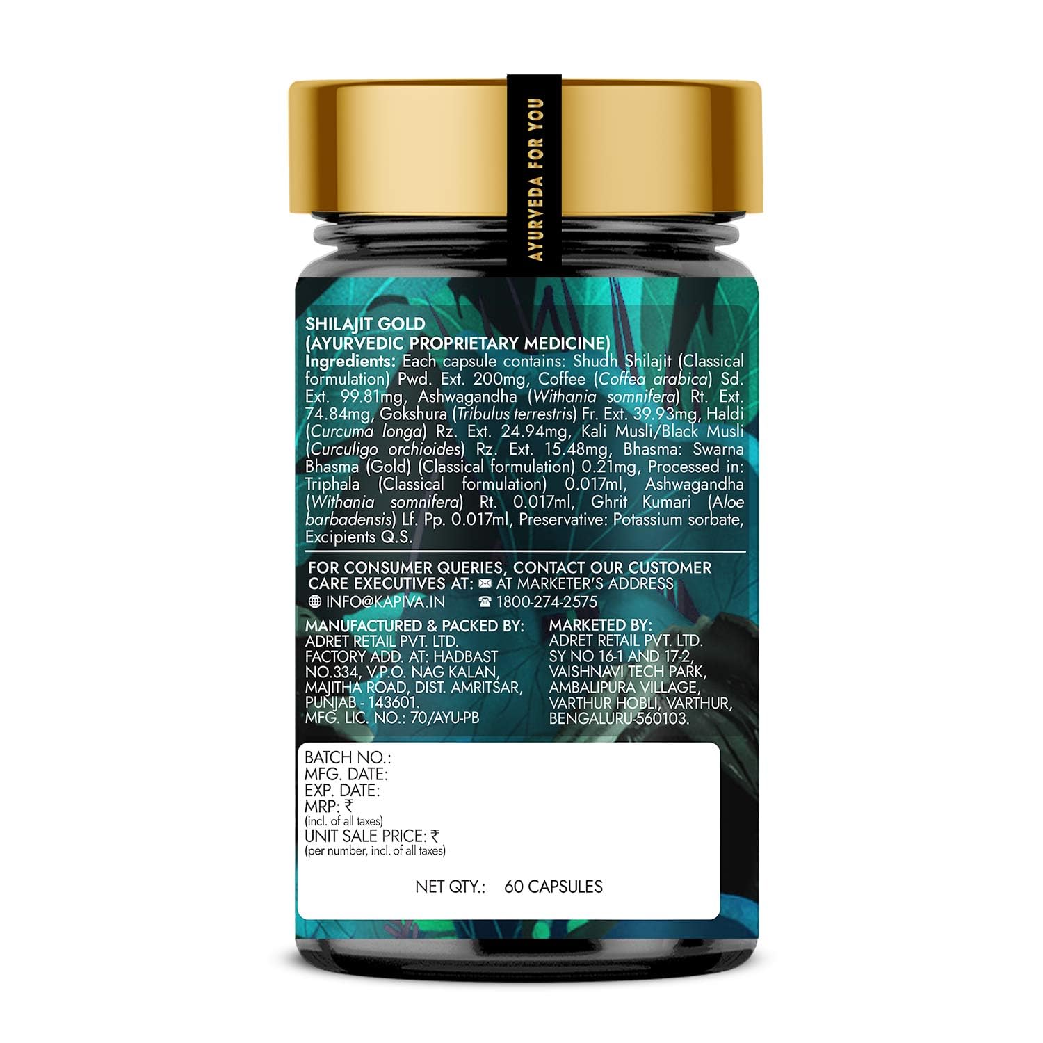 Kapiva Shilajit/Shilajeet Gold 60 Capsules – view 9