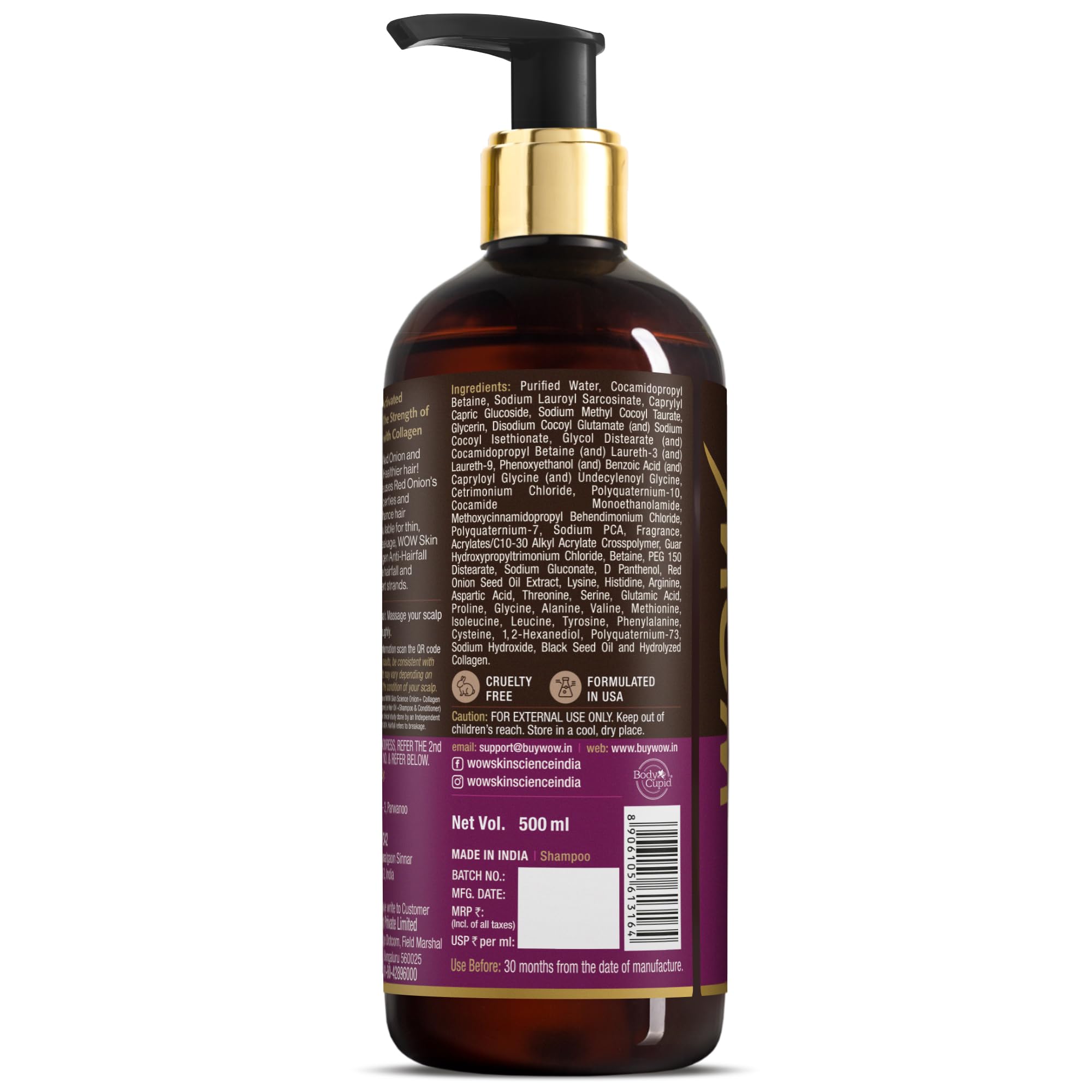 WOW Skin Science Onion & Collagen Anti-Hairfall Shampoo – view 9
