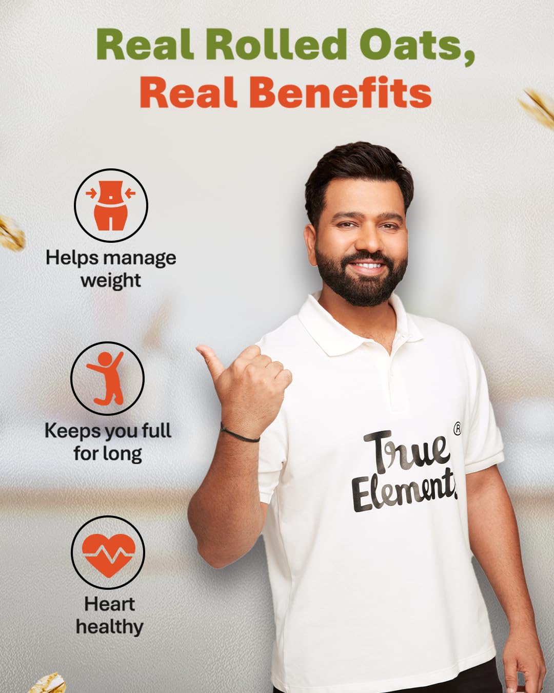 True Elements Rolled Oats 500g - Rolled Oats for Weight Management – view 6