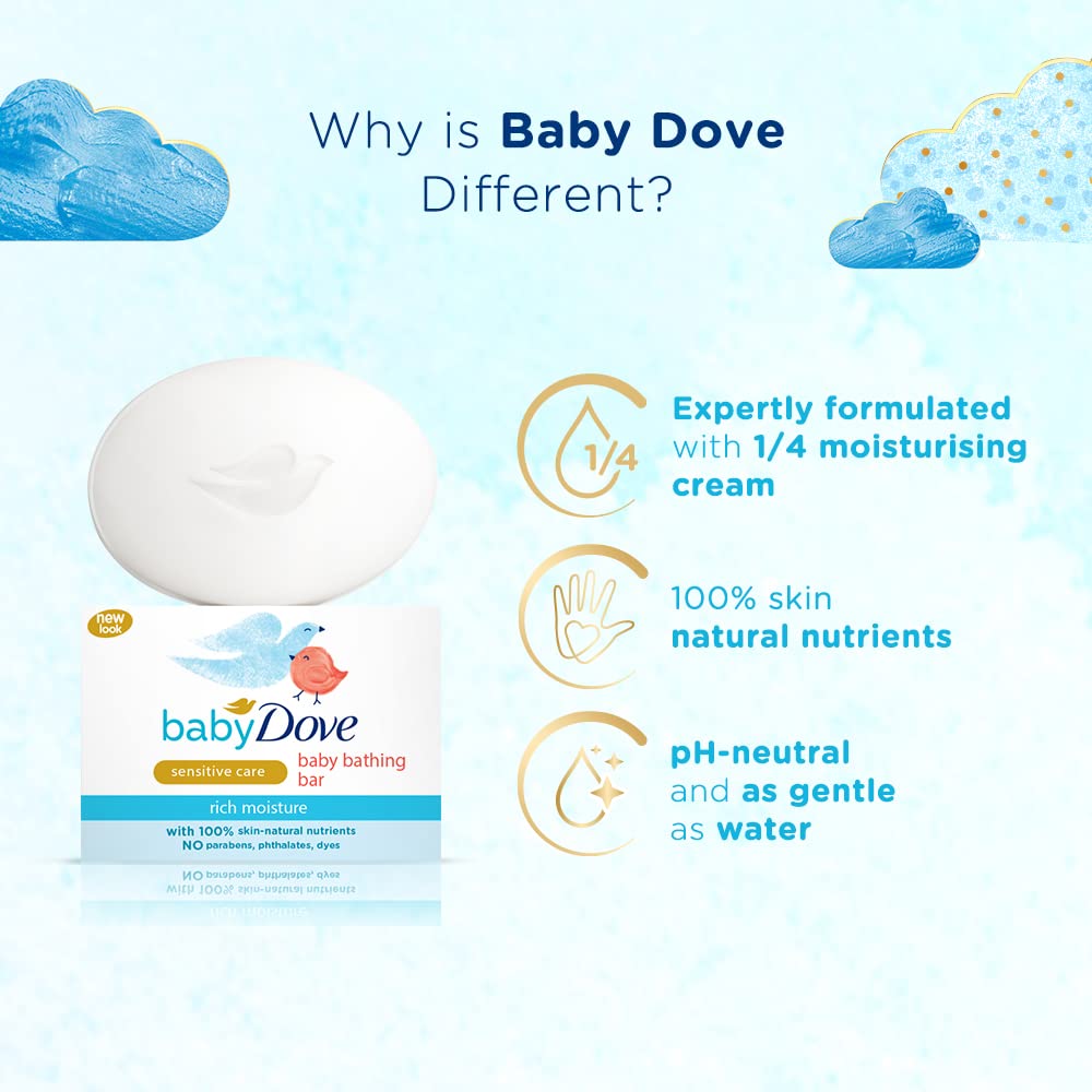 Baby Dove Rich Moisture Bathing Bar, 75g – view 3