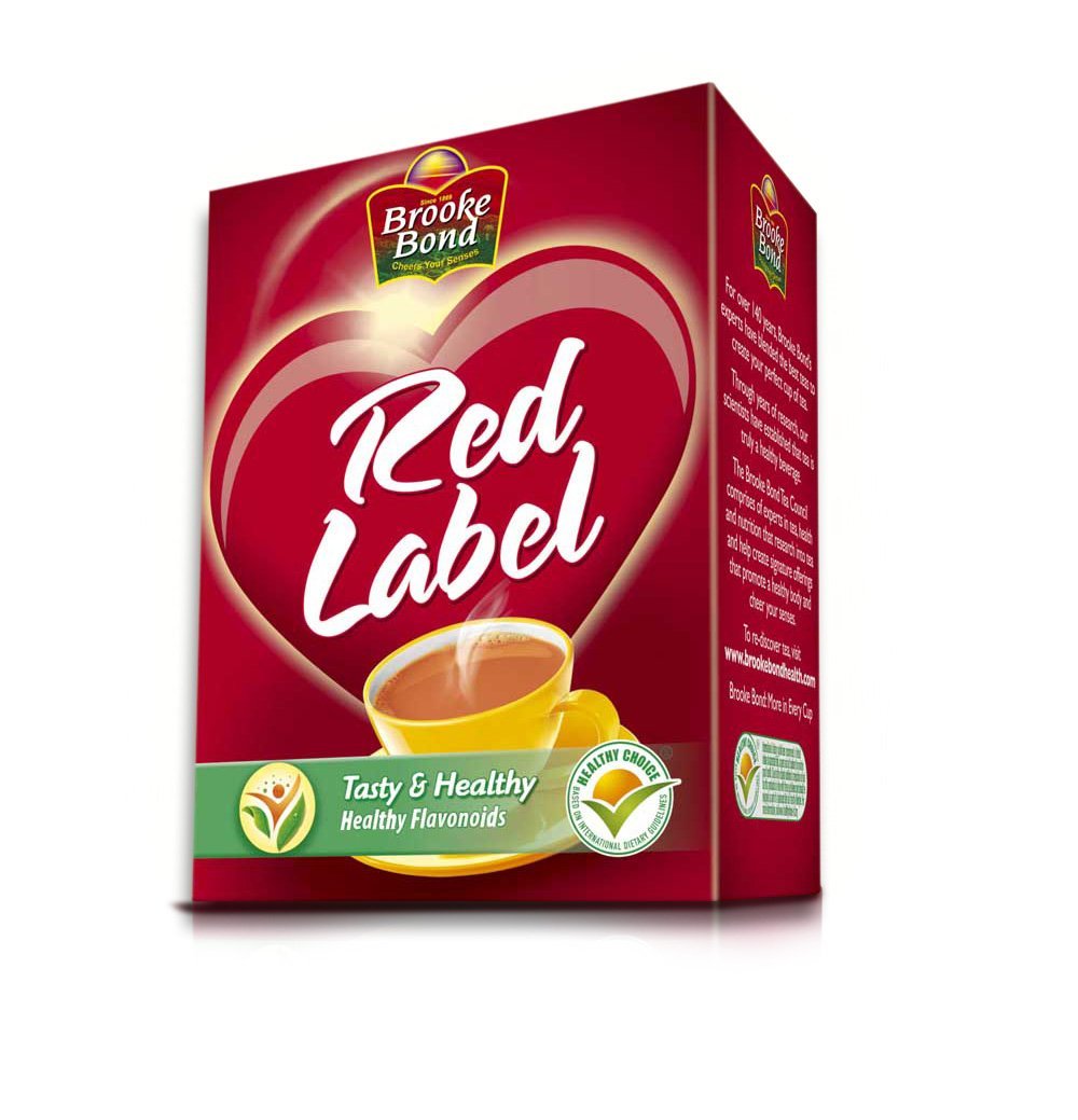 Box of Red Label Brooke Bond green tea loose leaf 500 g