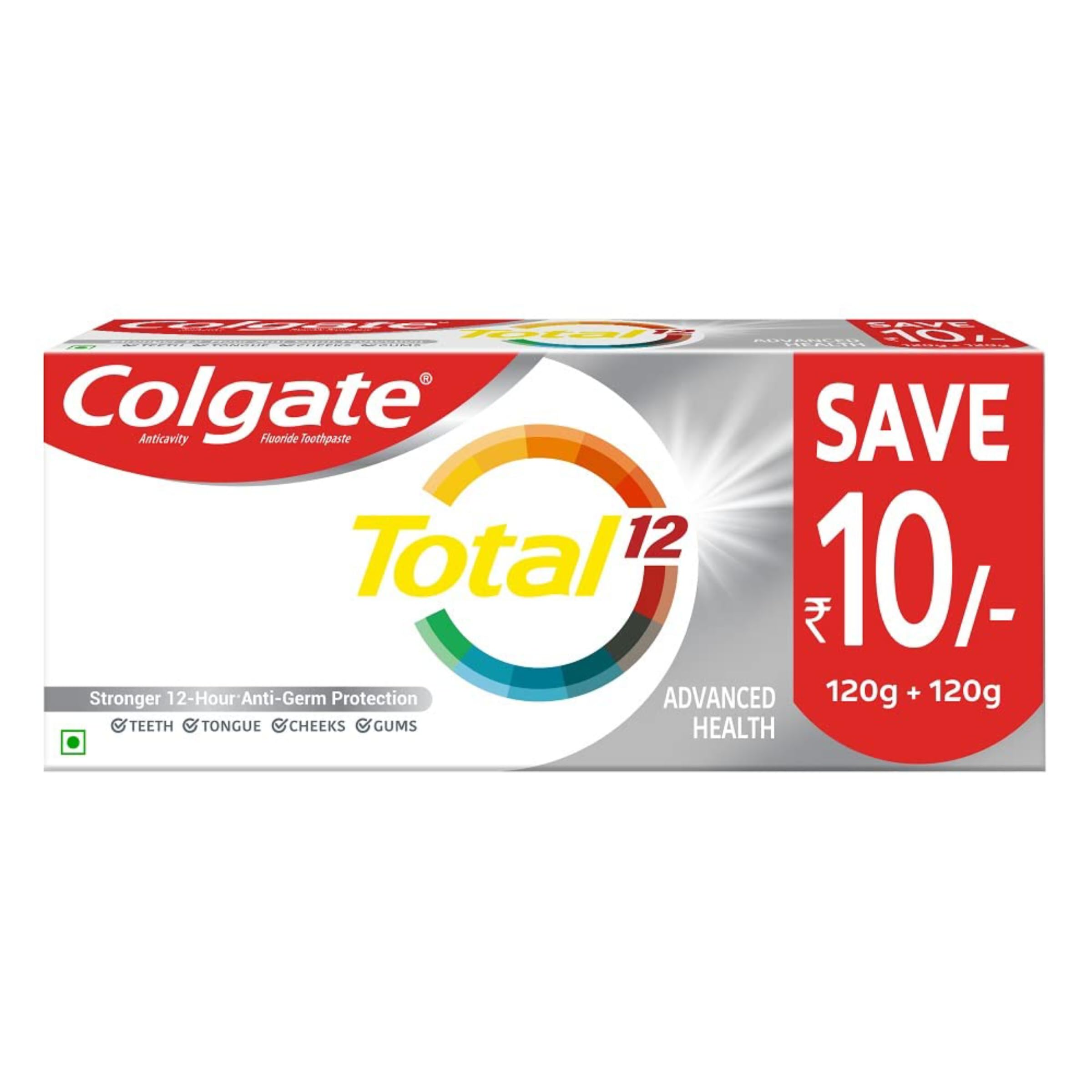 Colgate Total 12 adult toothpaste two 120g tubes pack