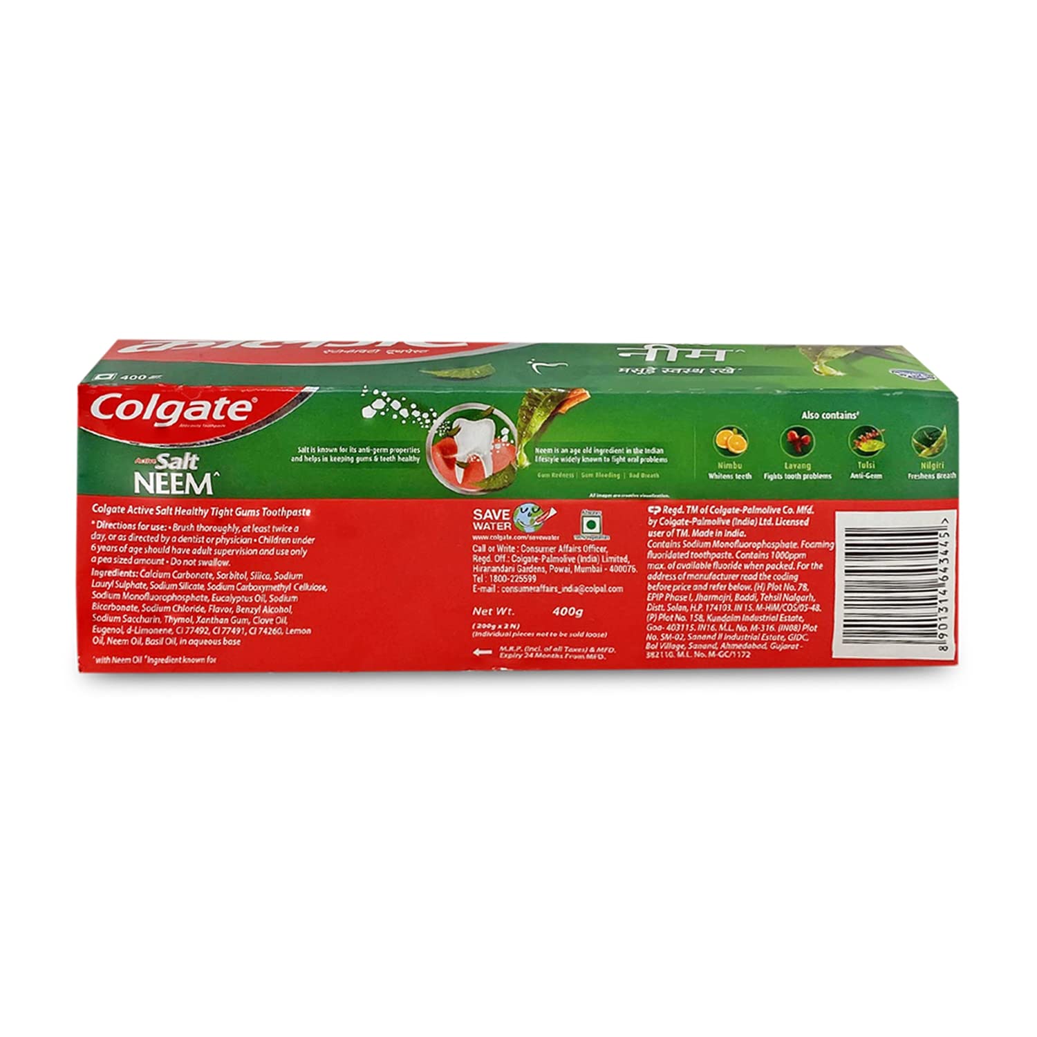 Colgate Active Salt Neem Toothpaste-400G (Family Pack) – view 9