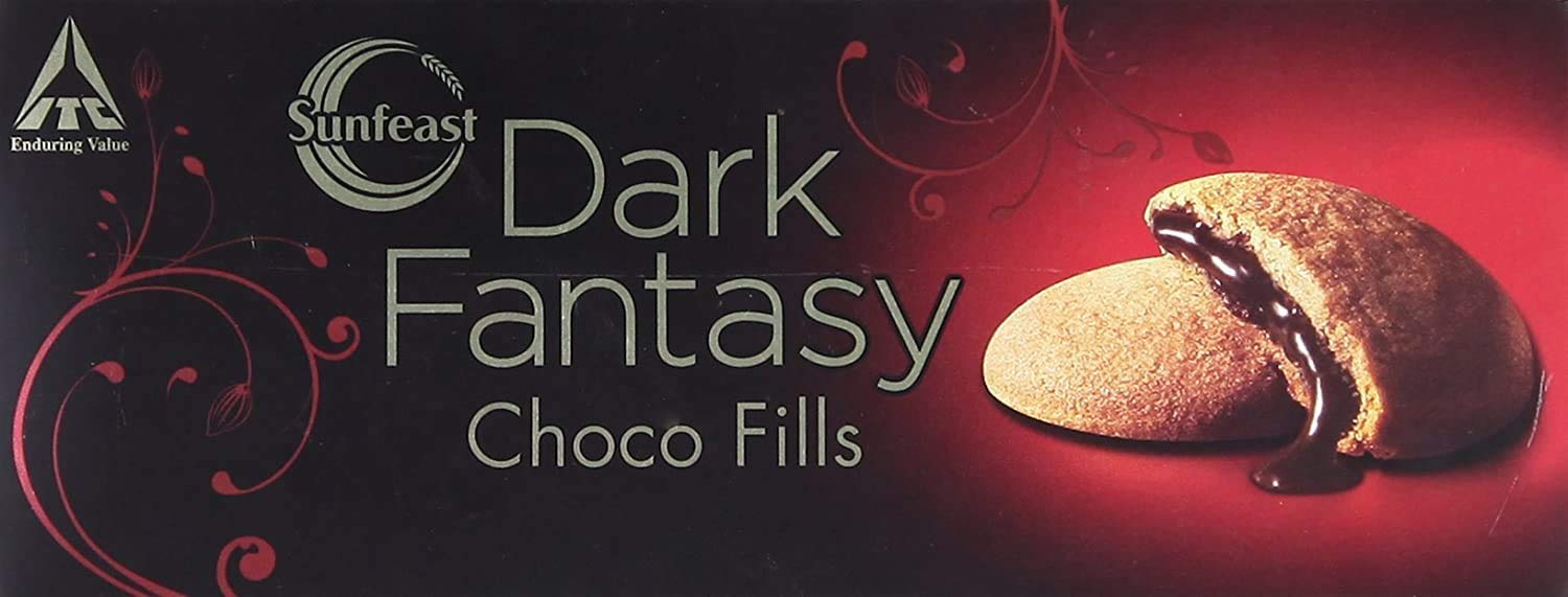 Sunfeast Dark Fantasy Choco Fills Cookie Biscuits, (75g) (Pack Of 10) – view 2