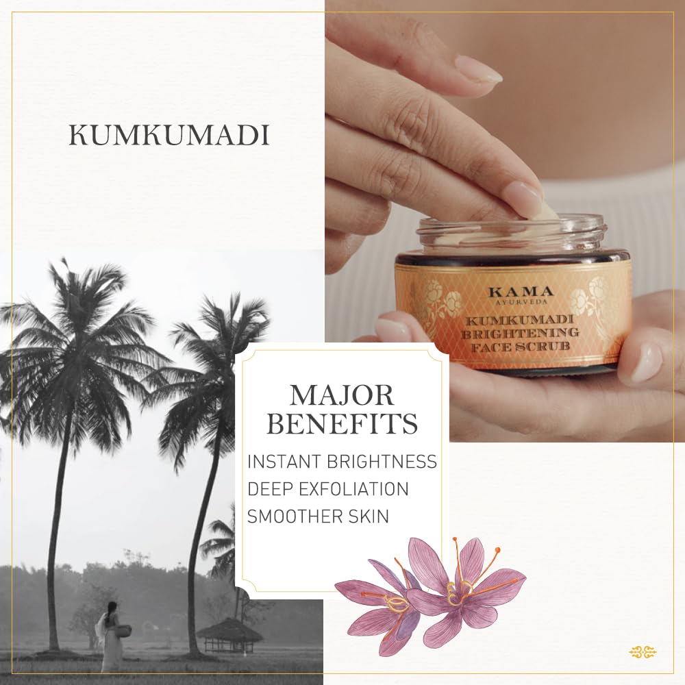 Kama Ayurveda Kumkumadi Brightening Ayurvedic Face Scrub, 50g – view 2