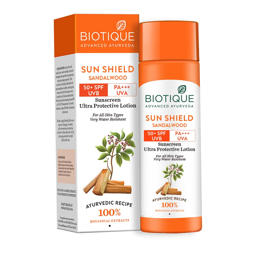 Biotique sandalwood sunscreen lotion 120 ml for face and neck