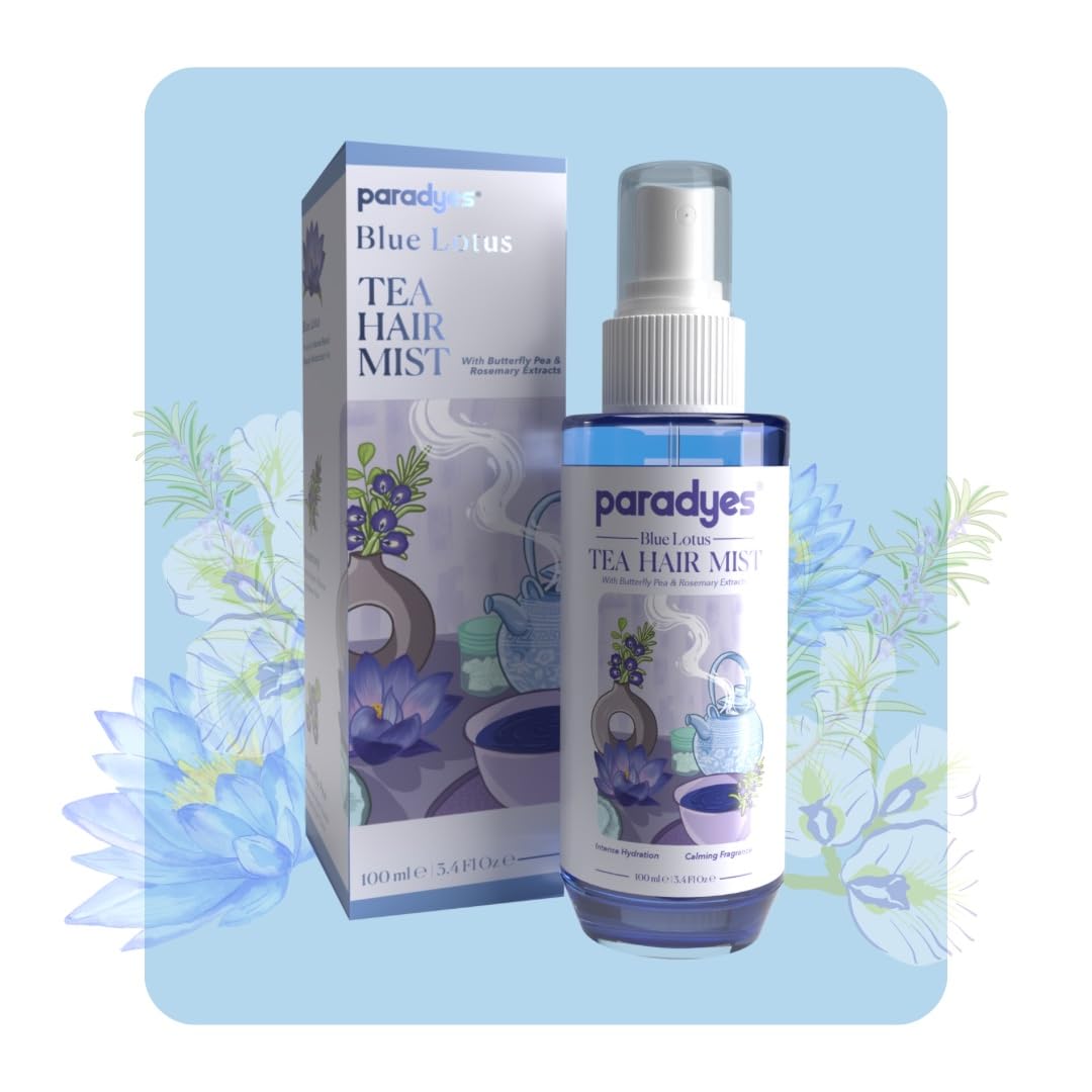 Blue Lotus Tea hair mist bottle for all hair types