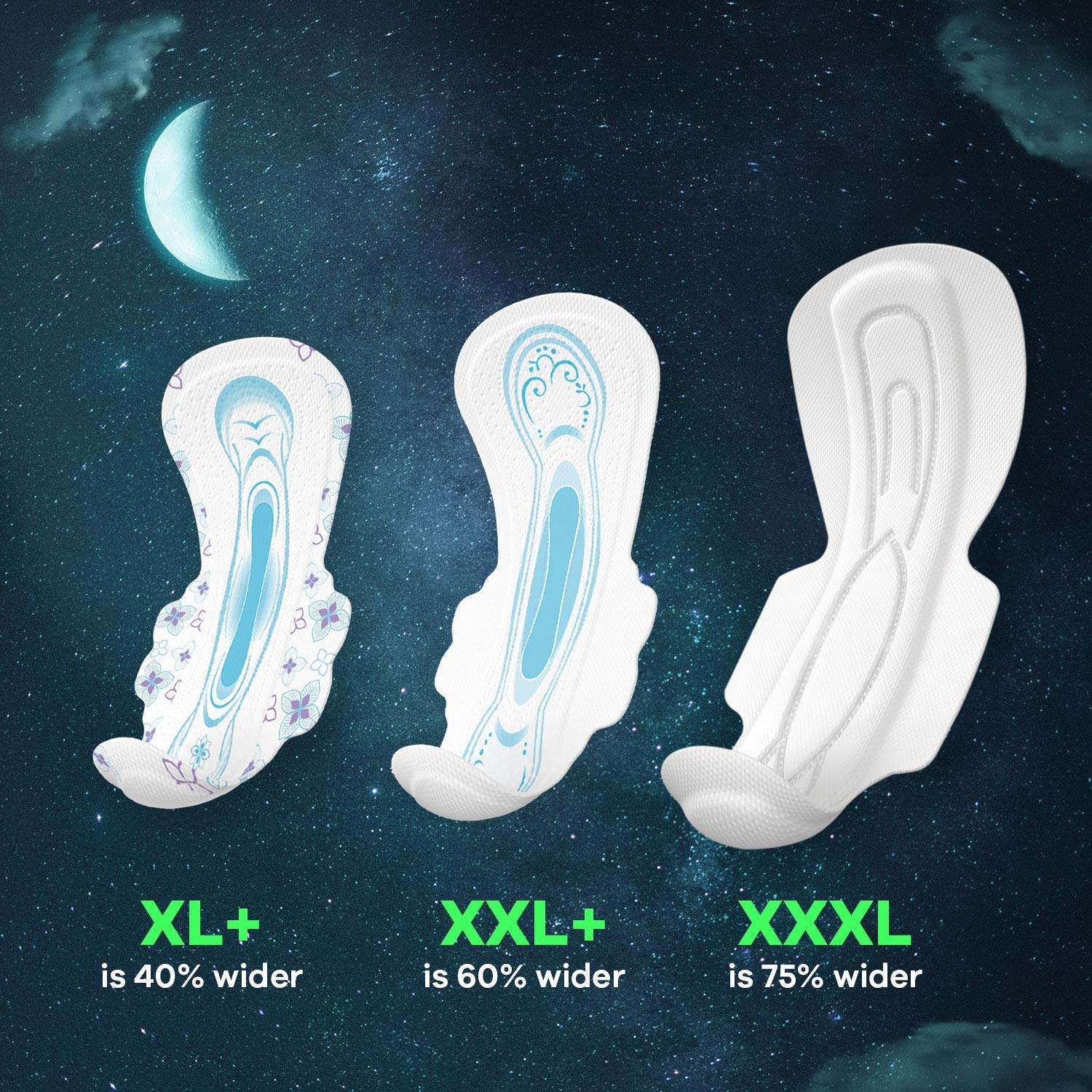 Whisper Bindazzz Night Sanitary Pads – view 6