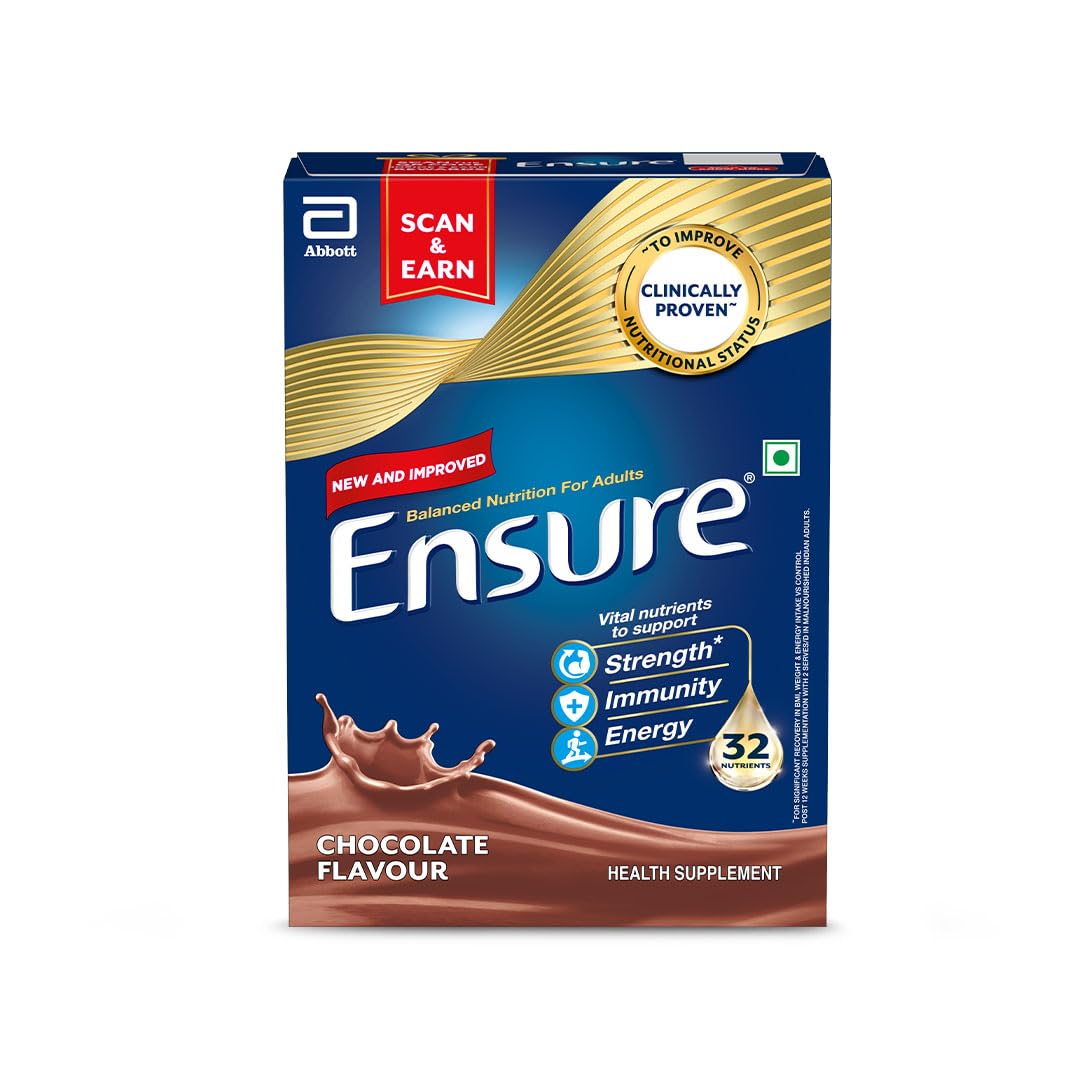 Ensure chocolate nutrition drink powder bottle for adults 375 g