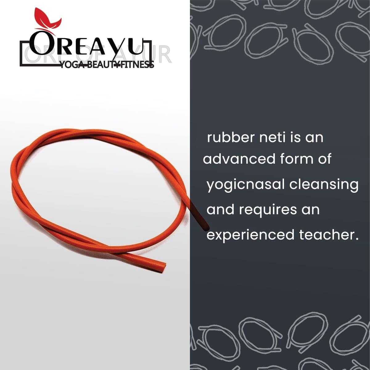 OREAYU Copper Neti Yoga and Ayurveda Jala Neti Pot for Sinus with No. 4 Rubber Neti Sutra Nose Irrigation and Cleaning (5 Rubber neti sutra no 4, 200g neti salt and 250ml copper neti) – view 4