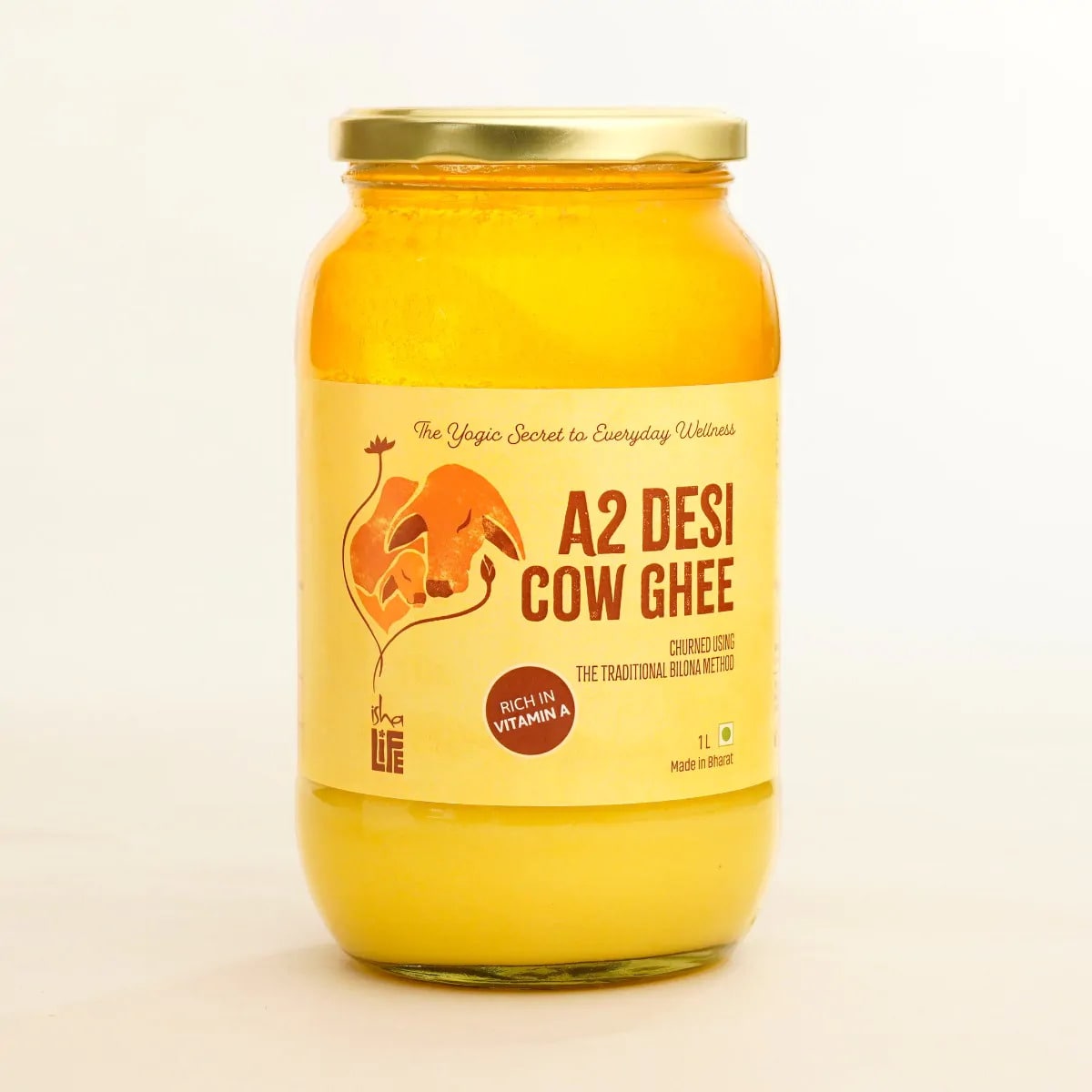 Jar of Isha Life A2 Desi Cow Bilona Ghee 500 ml