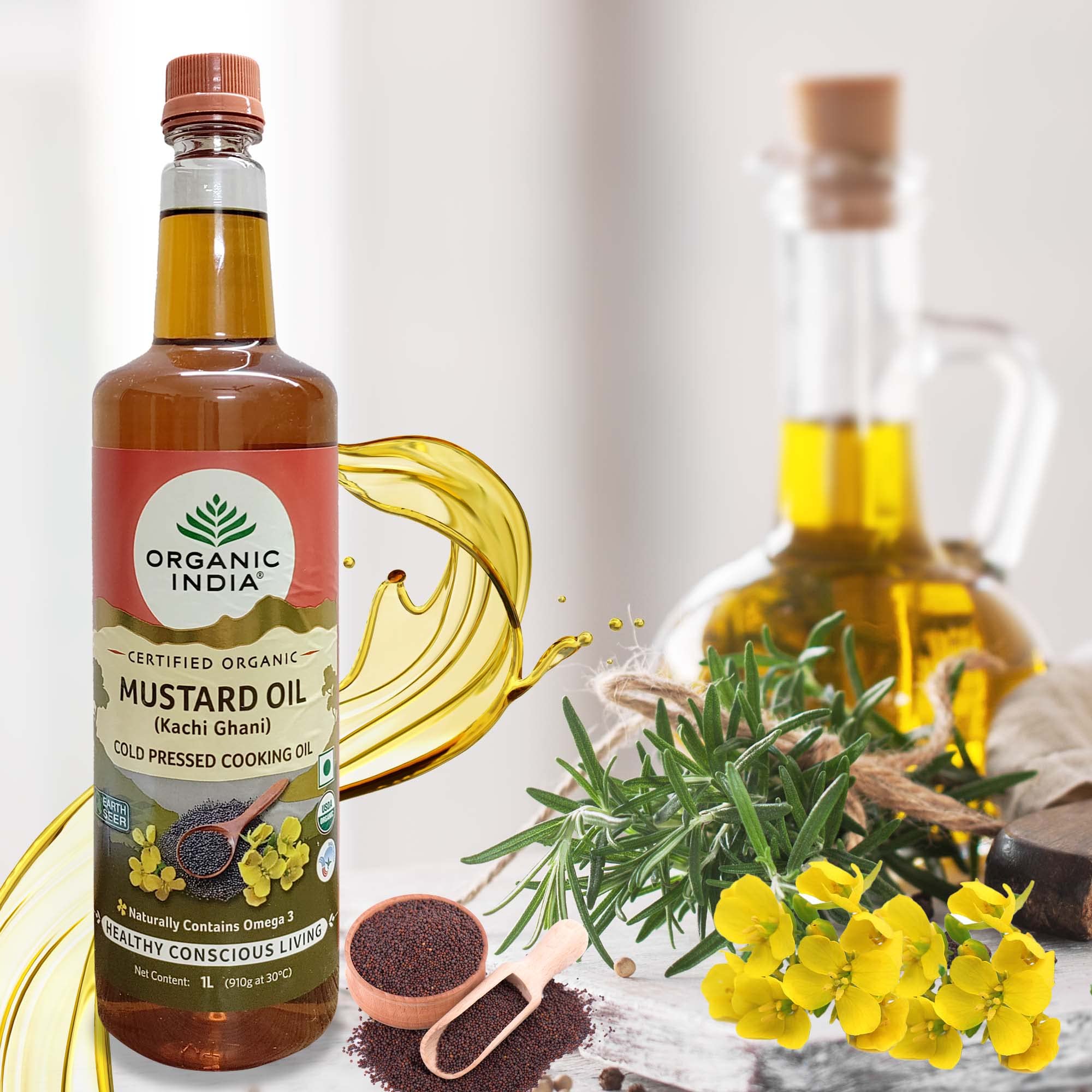 Organic India Organic Mustard Oil -Pack of 2 (1 Ltr) – view 7